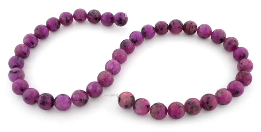 10mm Plain Round Purple Quartz Gem Stone Beads