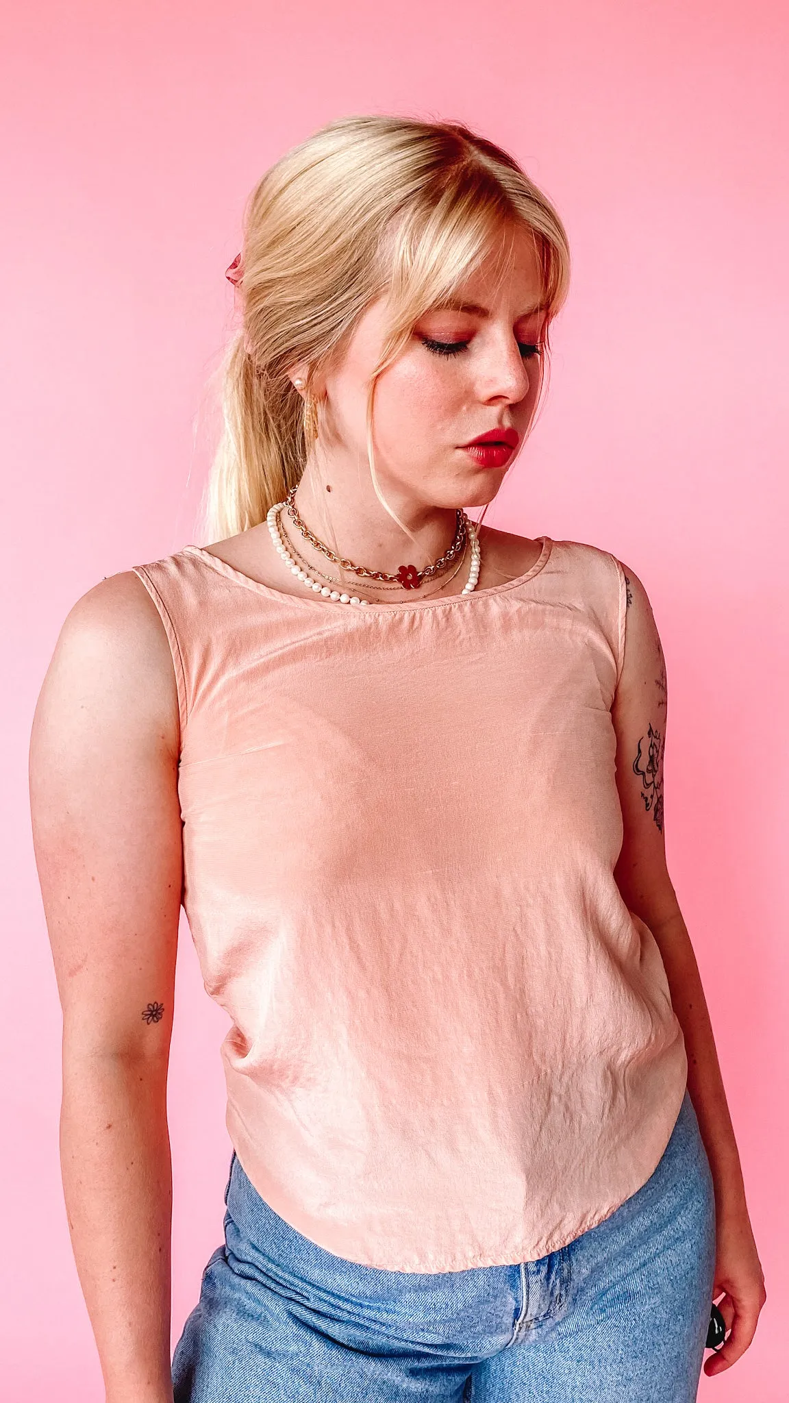 1980s Valentino Silk Tank Top, sz. S