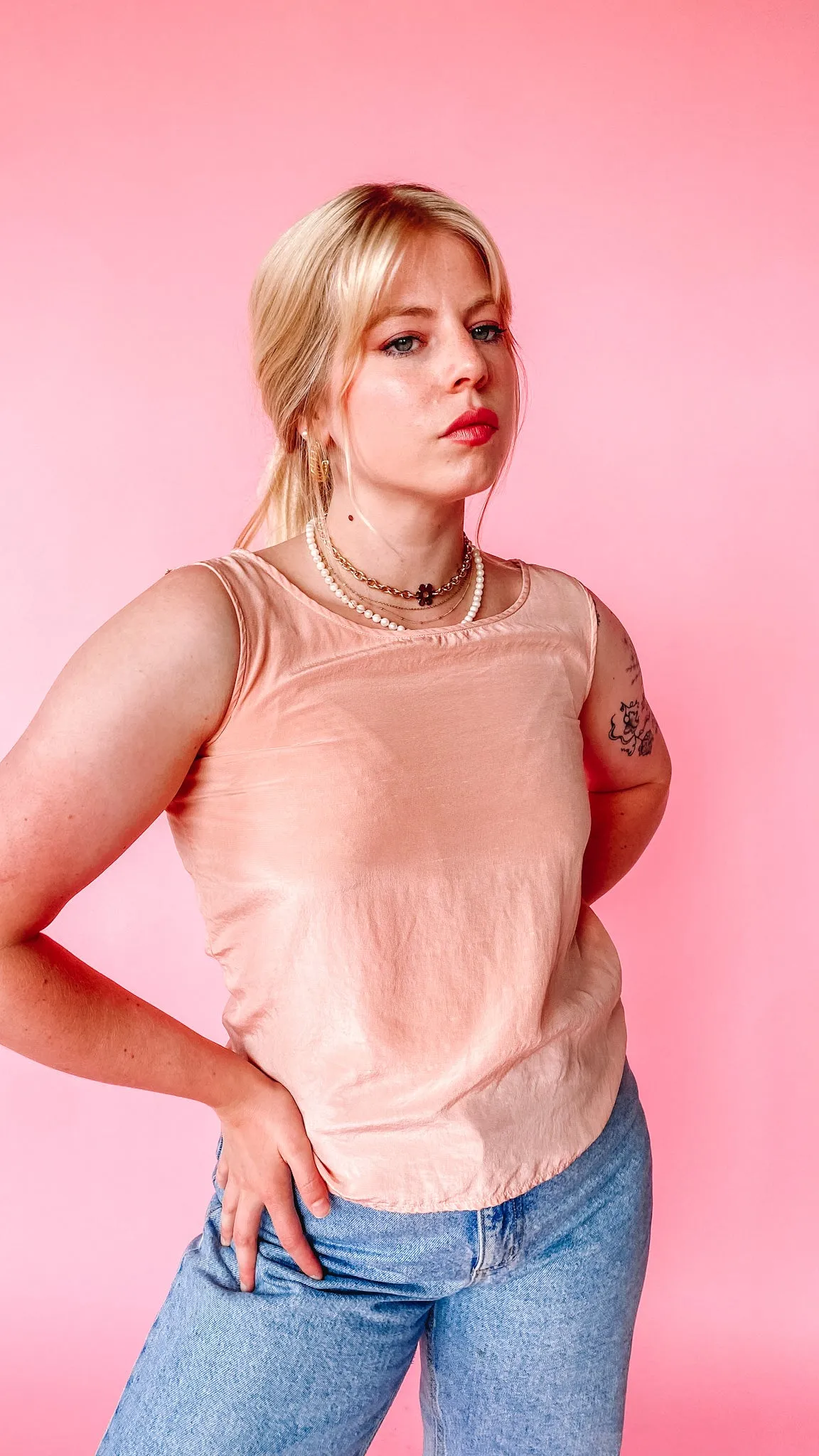 1980s Valentino Silk Tank Top, sz. S