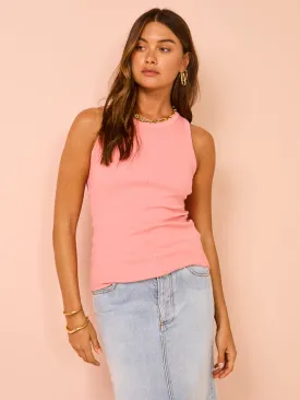 Assembly Label Renn Organic Rib Tank in Coral