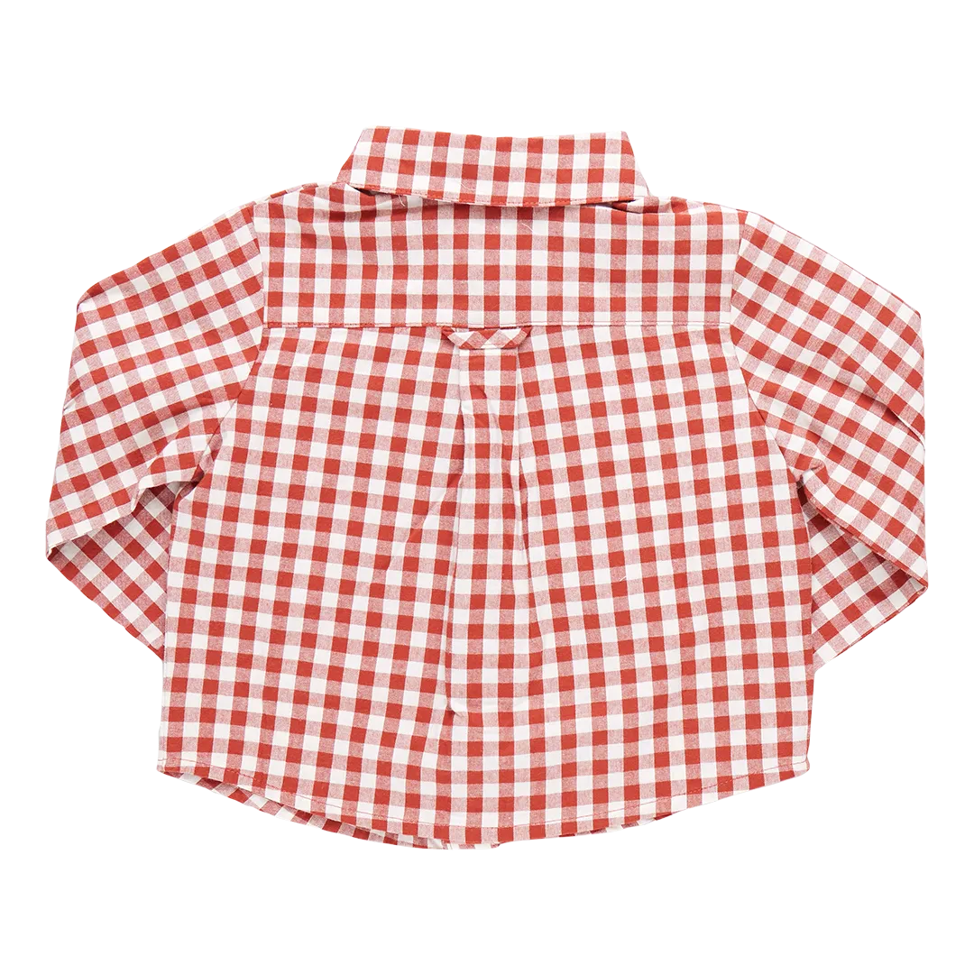 Baby Boys Jack Shirt - Pony Gingham