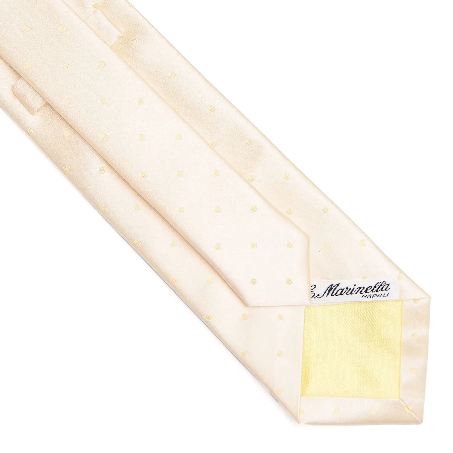 BEIGE CEREMONIAL SILK SATIN TIE