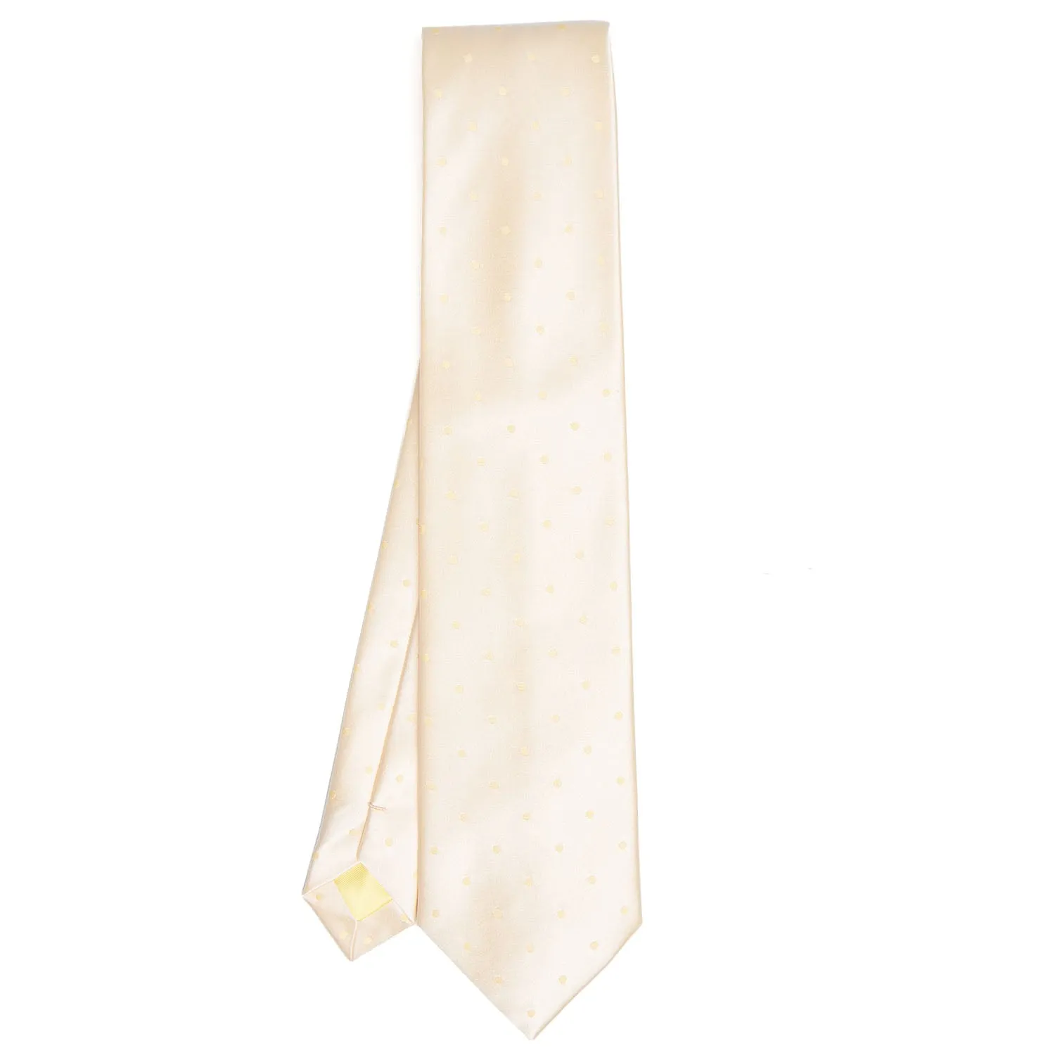 BEIGE CEREMONIAL SILK SATIN TIE