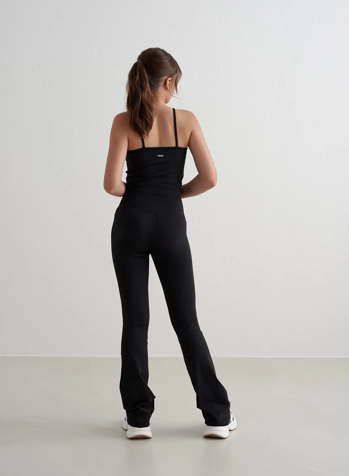 Black Young Sense Strap Singlet
