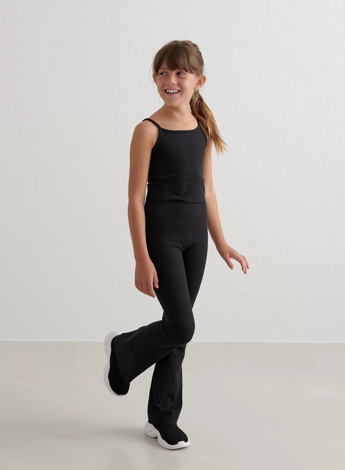 Black Young Sense Strap Singlet