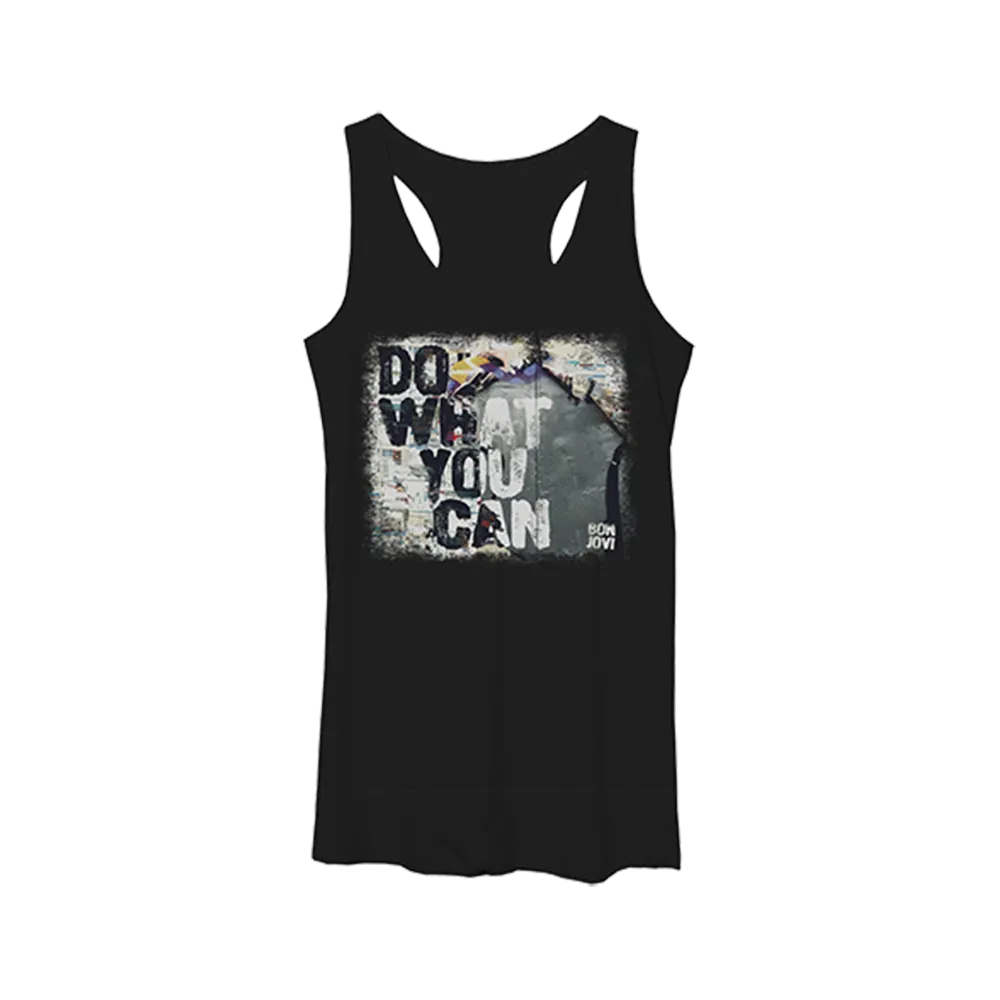 Bon Jovi Do What You Can Black Women's Racerback Tank