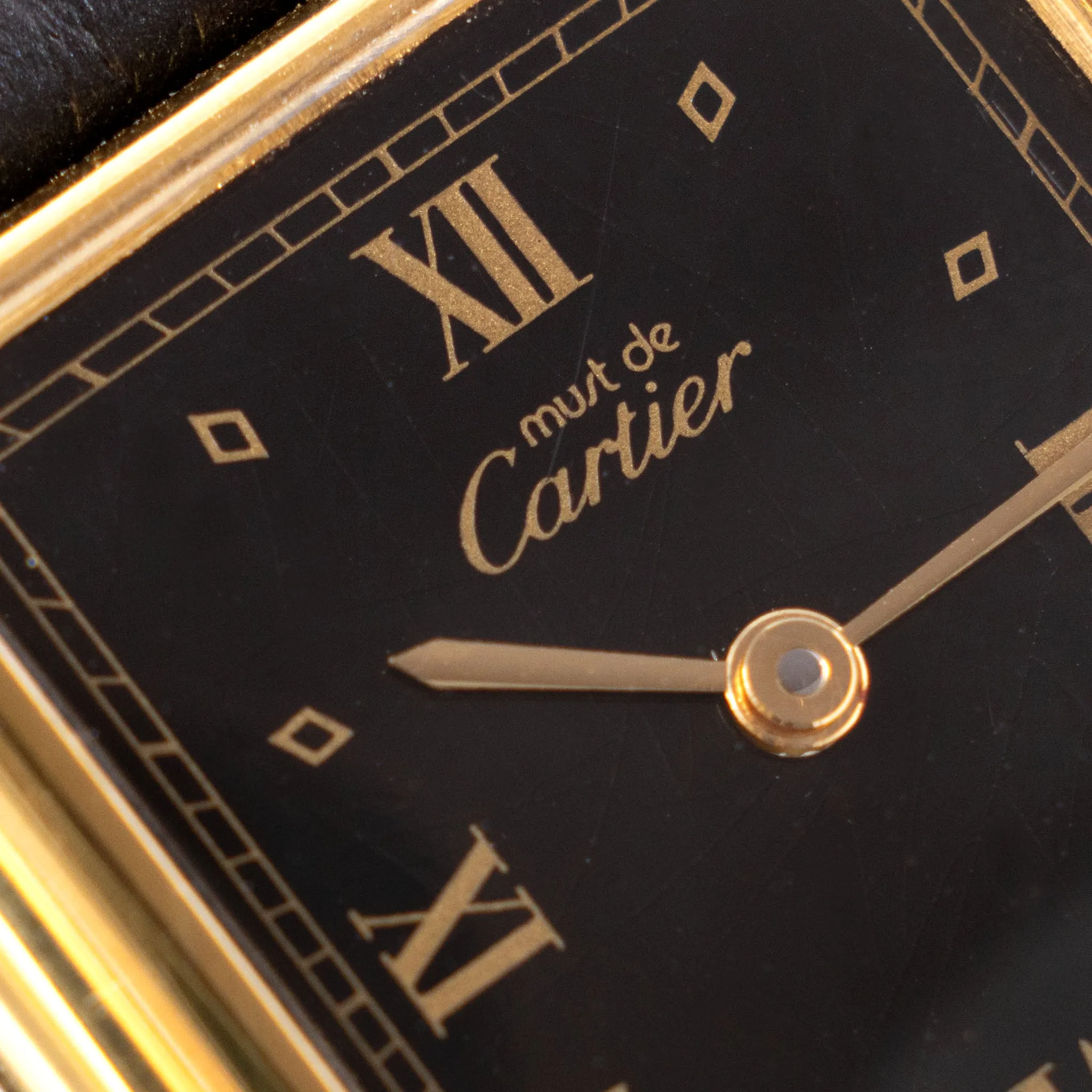 Black Dial Cartier Tank Must de Cartier Watch with Box and Papers Ref. 59005