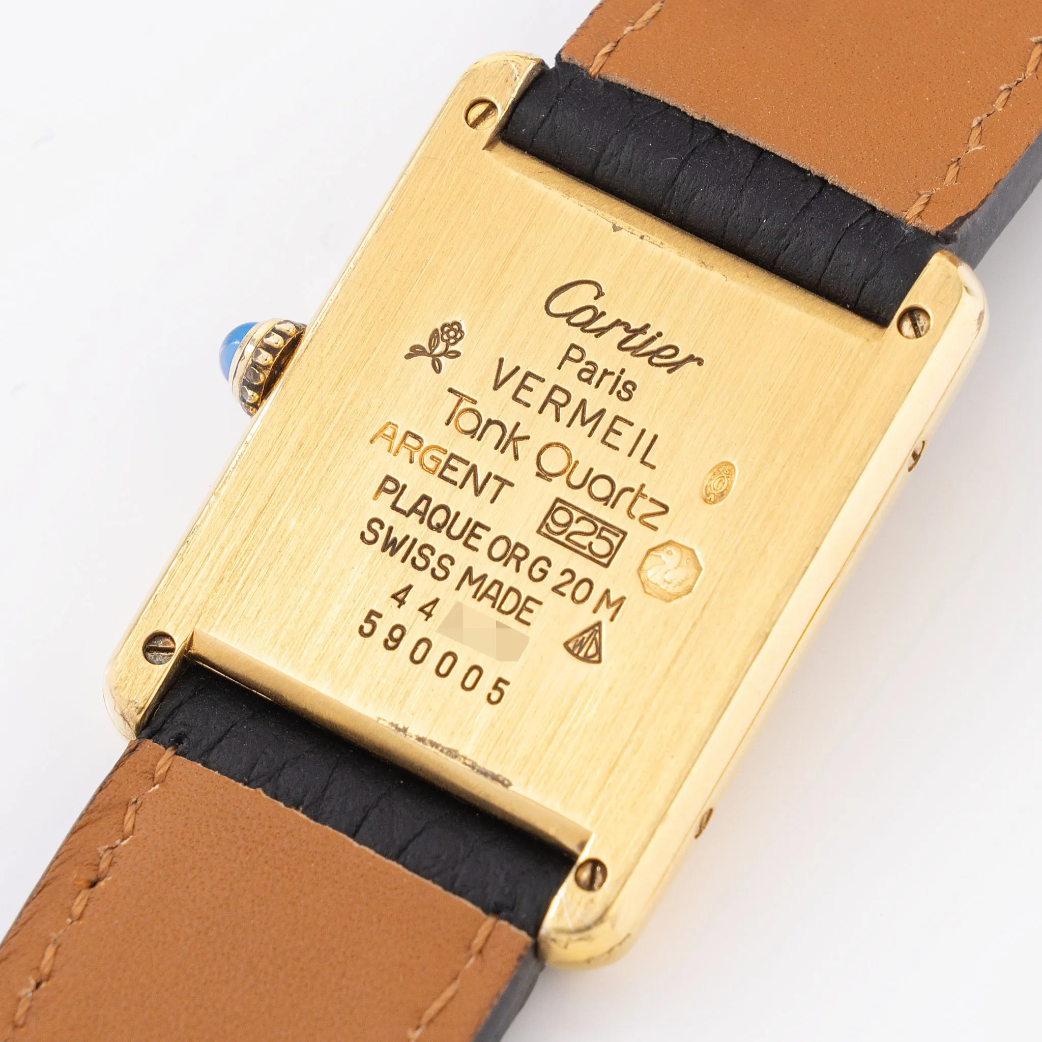 Black Dial Cartier Tank Must de Cartier Watch with Box and Papers Ref. 59005