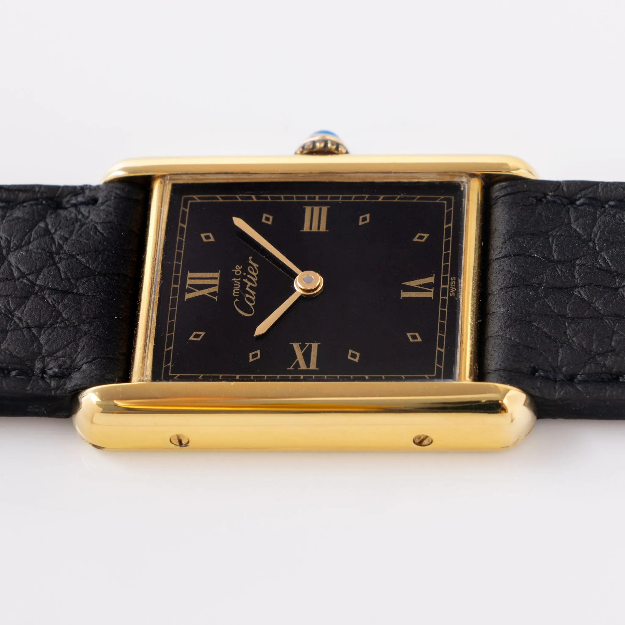 Black Dial Cartier Tank Must de Cartier Watch with Box and Papers Ref. 59005