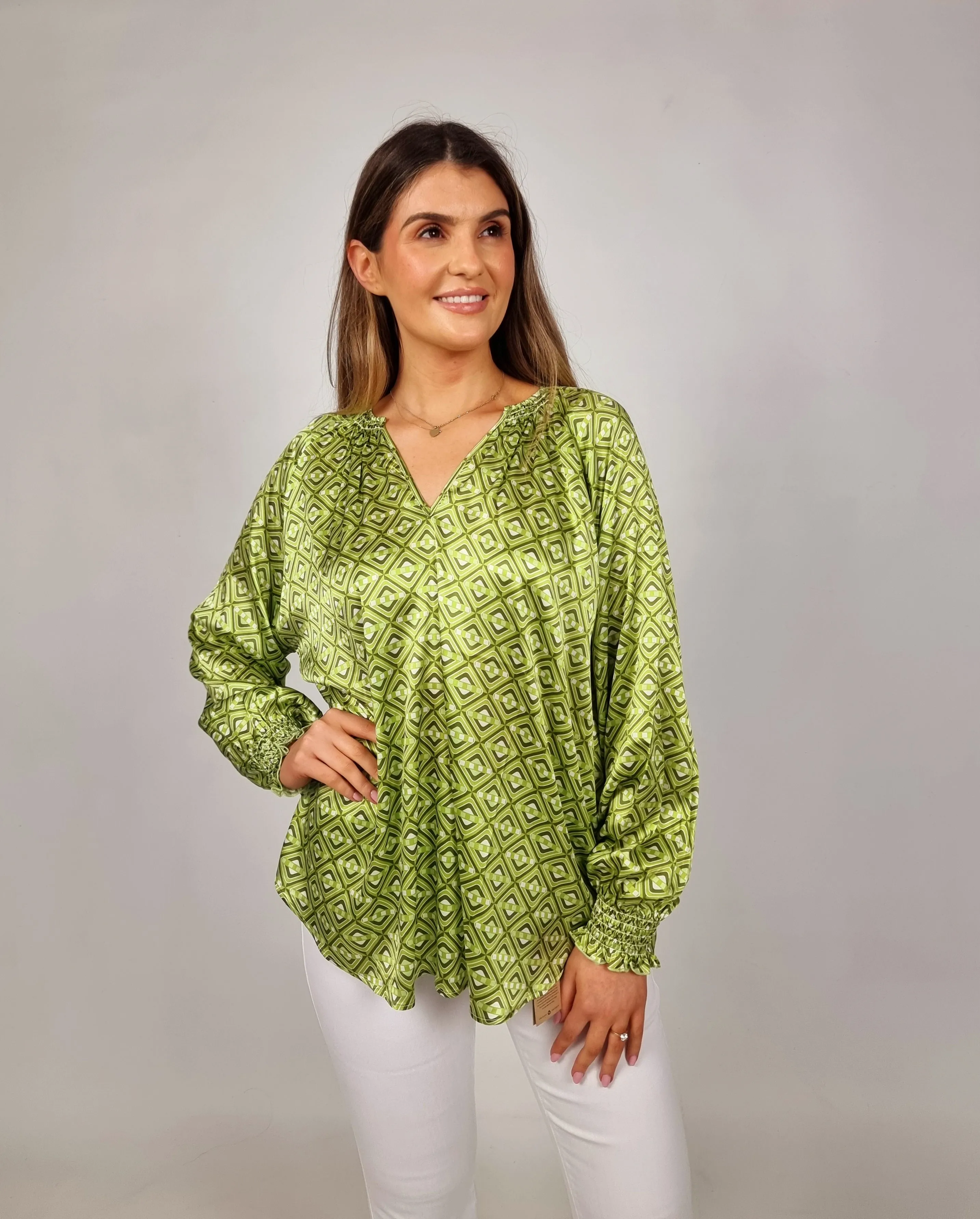 Charlotte Sparre Jammy Blouse - Cuppy Green