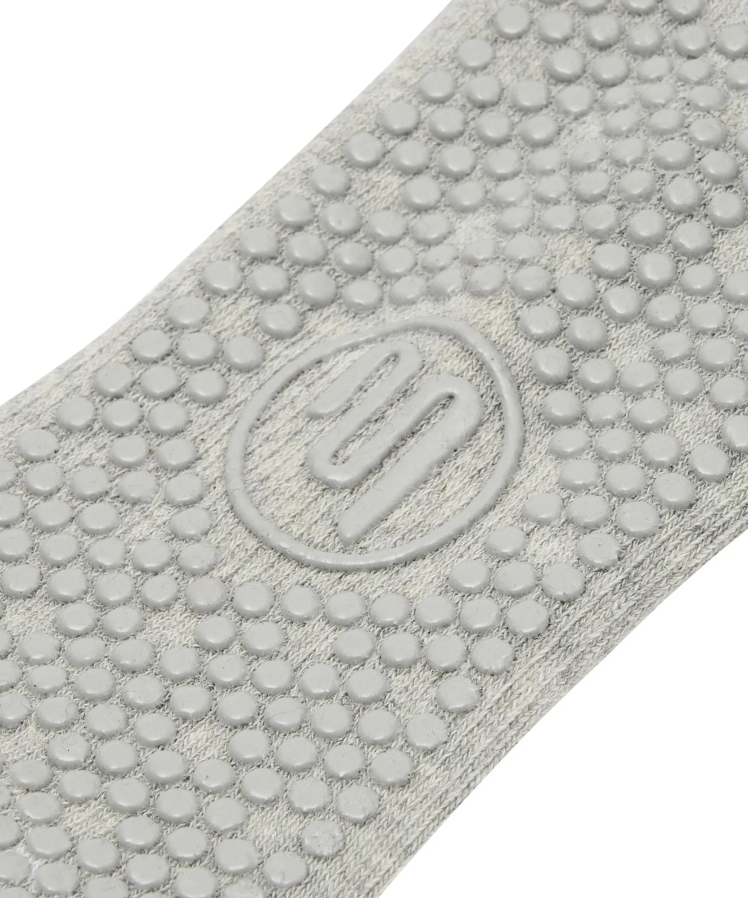 Classic Low Rise Grip Socks - Grey Marle Button (Barre / Pilates)