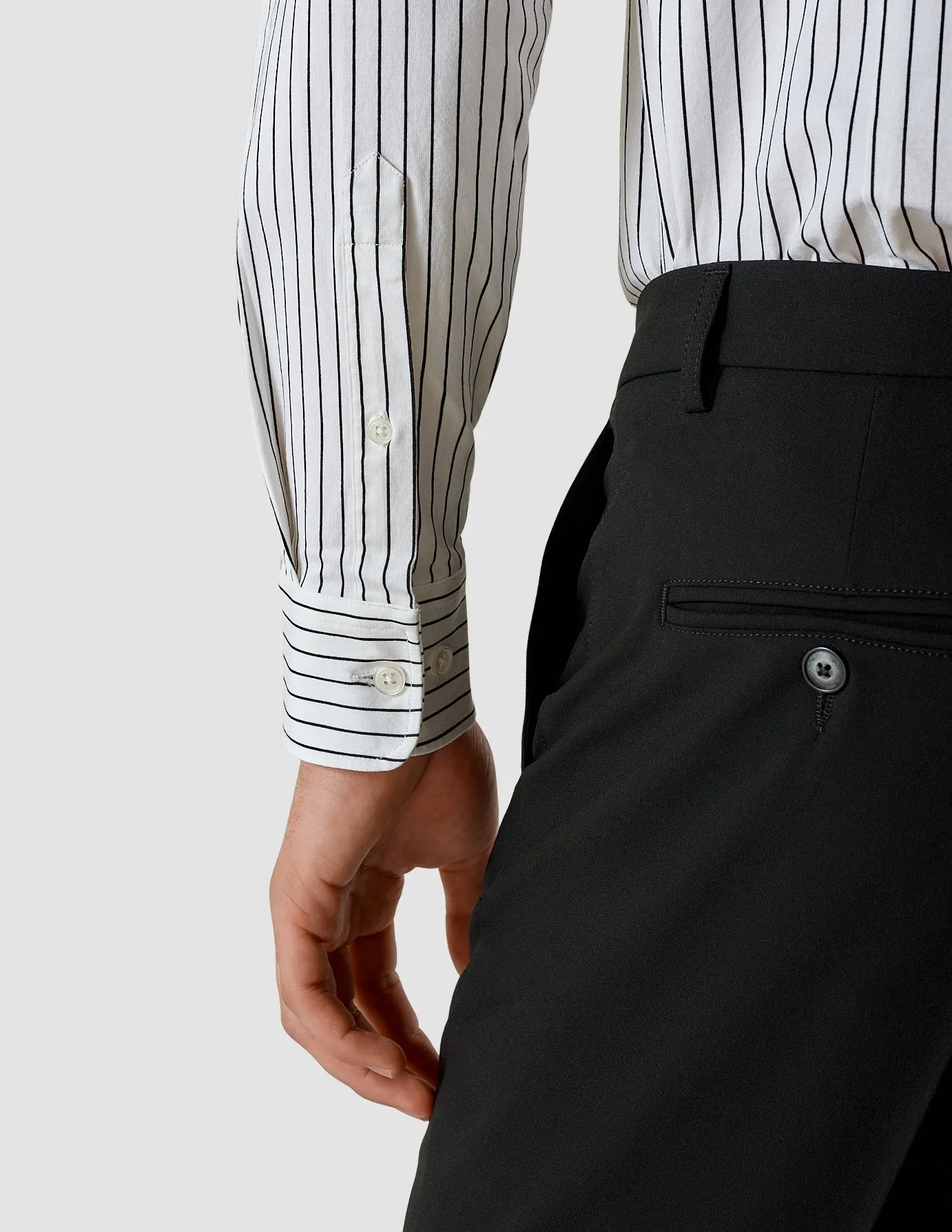 Classic Shirt Black Stripes Regular