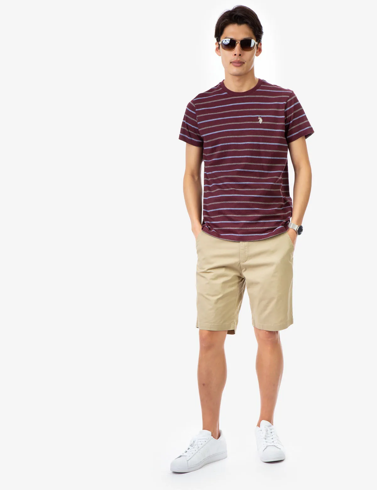 CLASSIC STRIPED CREW NECK T-SHIRT