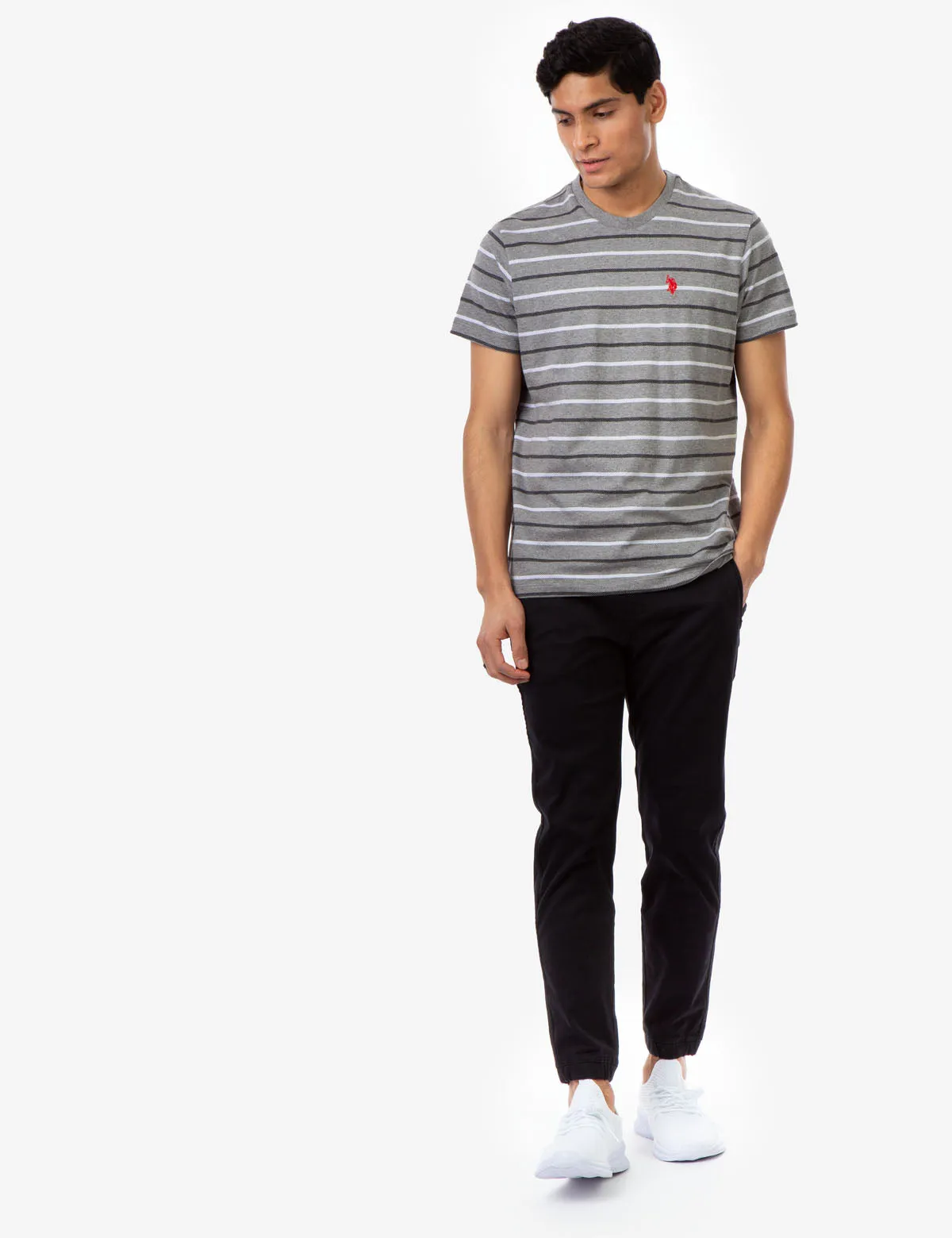 CLASSIC STRIPED CREW NECK T-SHIRT