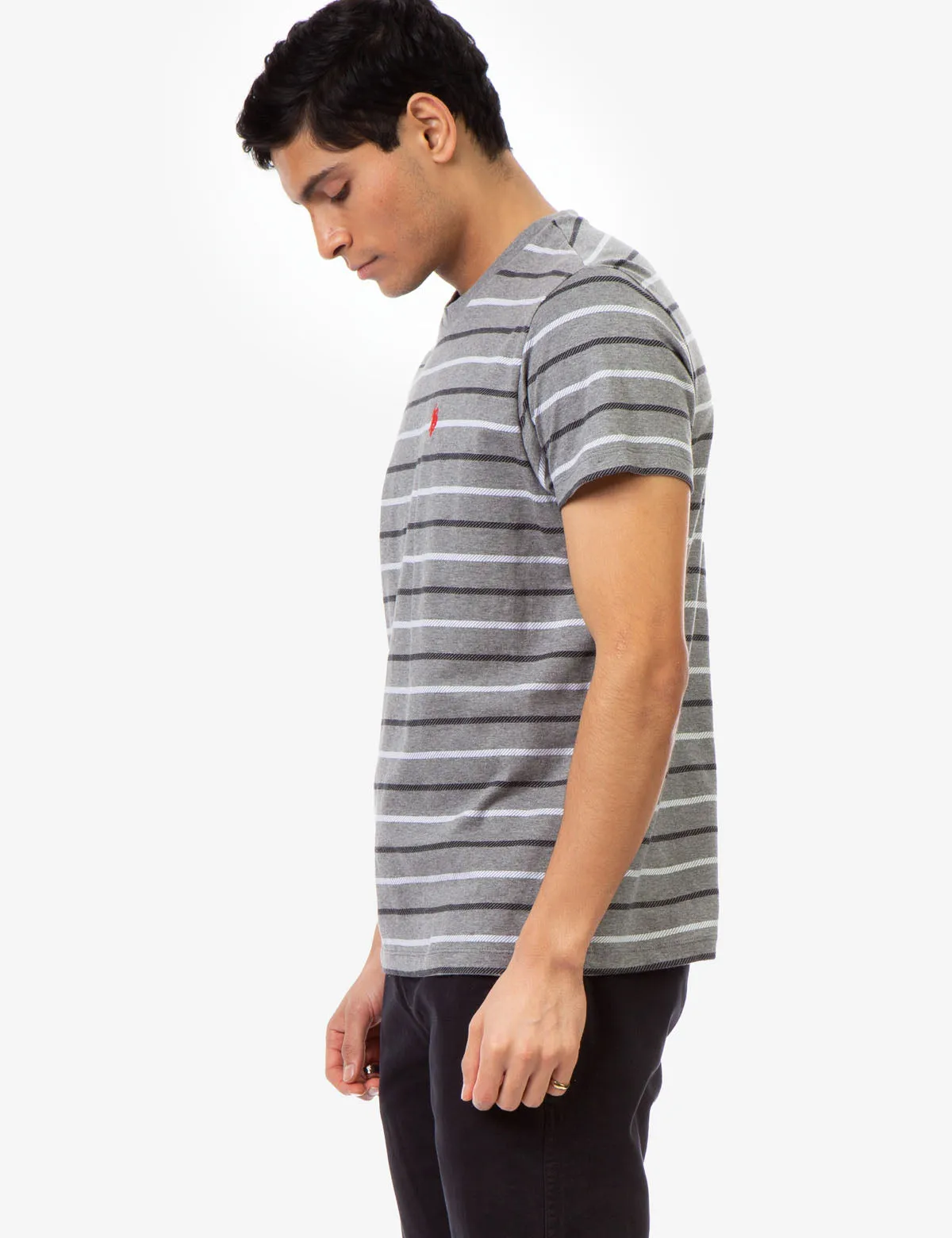 CLASSIC STRIPED CREW NECK T-SHIRT