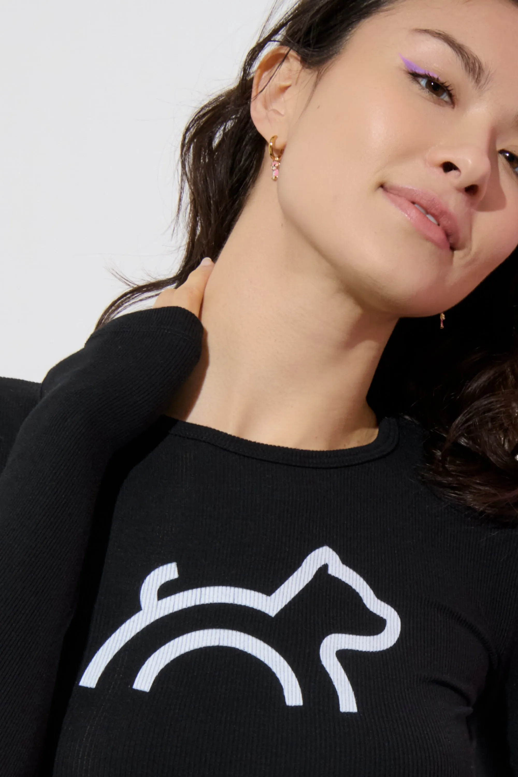 Cloud Haven Pink Bulldog Hoops Gold