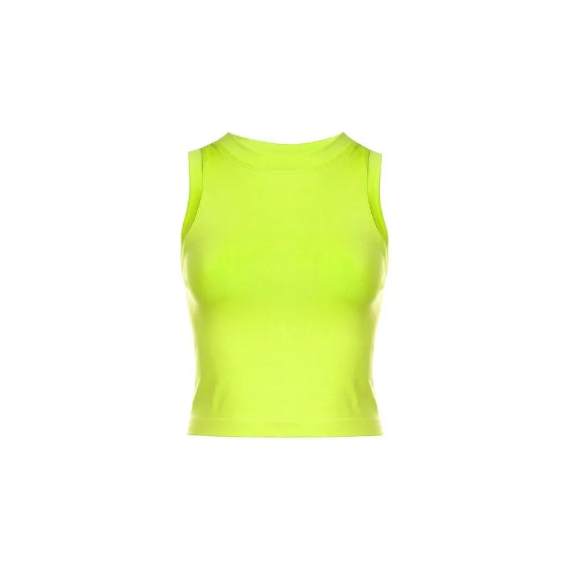 Cropped Seamless Muscle Tank Top