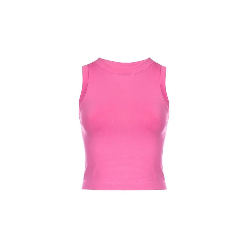 Cropped Seamless Muscle Tank Top
