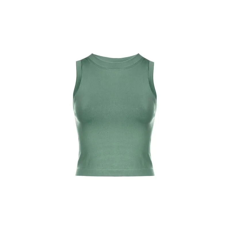 Cropped Seamless Muscle Tank Top