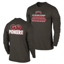 Denver Pioneers 2017 Hockey Frozen Four Champions Go Pioneers LS T-Shirt
