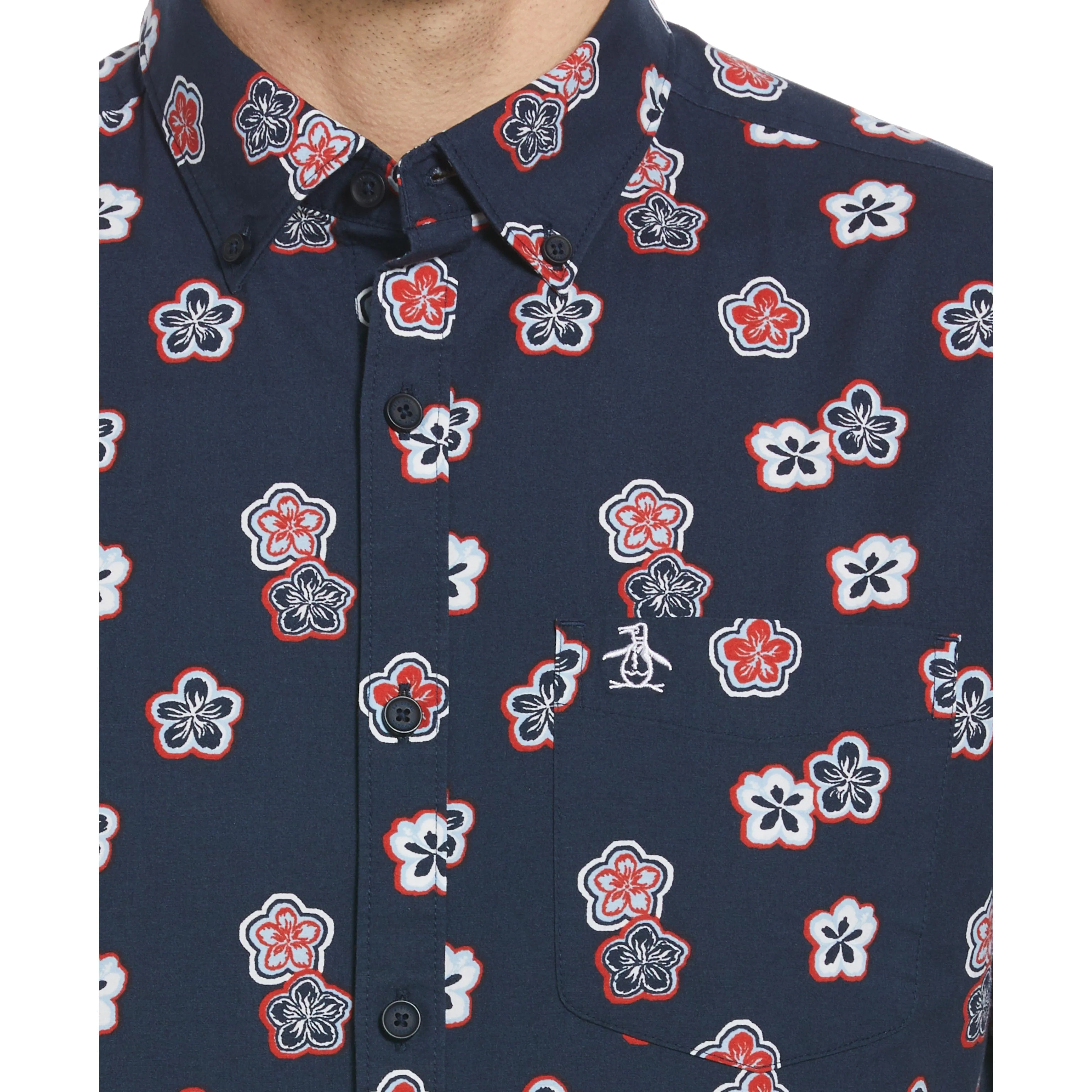 EcoVero™ Blend Hibiscus Print Shirt
