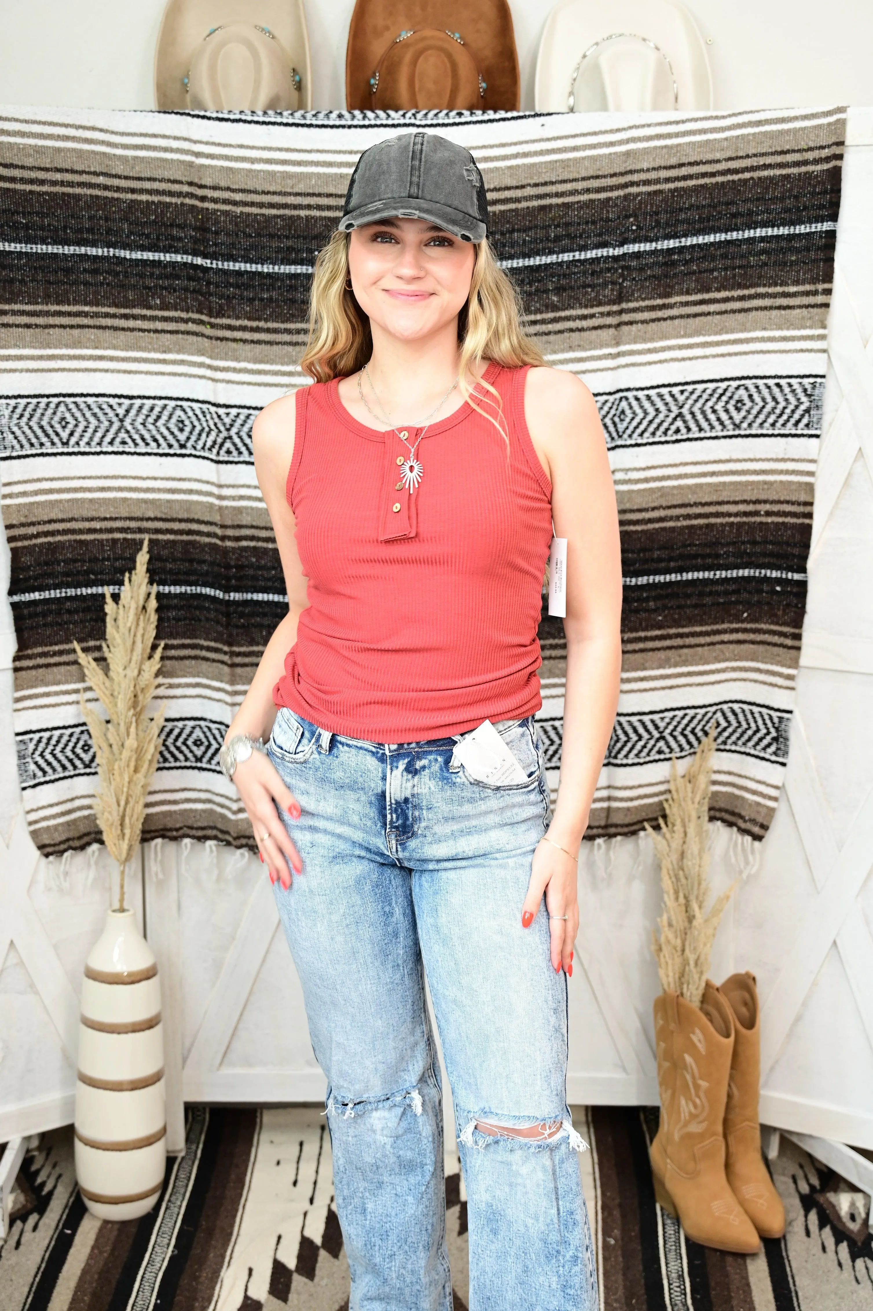 Emma Basic Round Neck Sleeveless Tank Top S-XL
