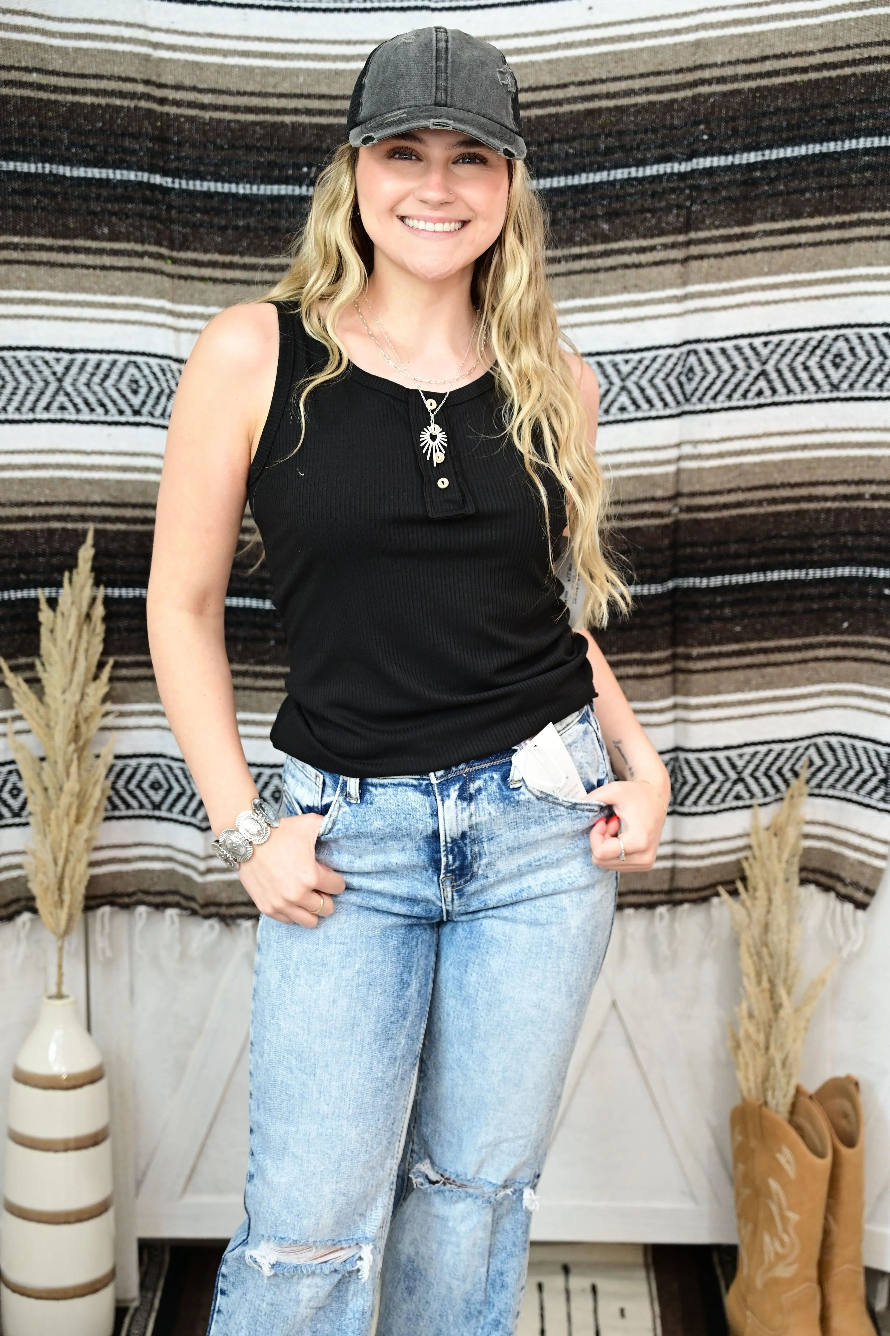 Emma Basic Round Neck Sleeveless Tank Top S-XL