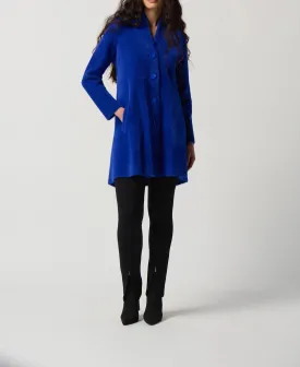 Feather Yarn Flared Coat