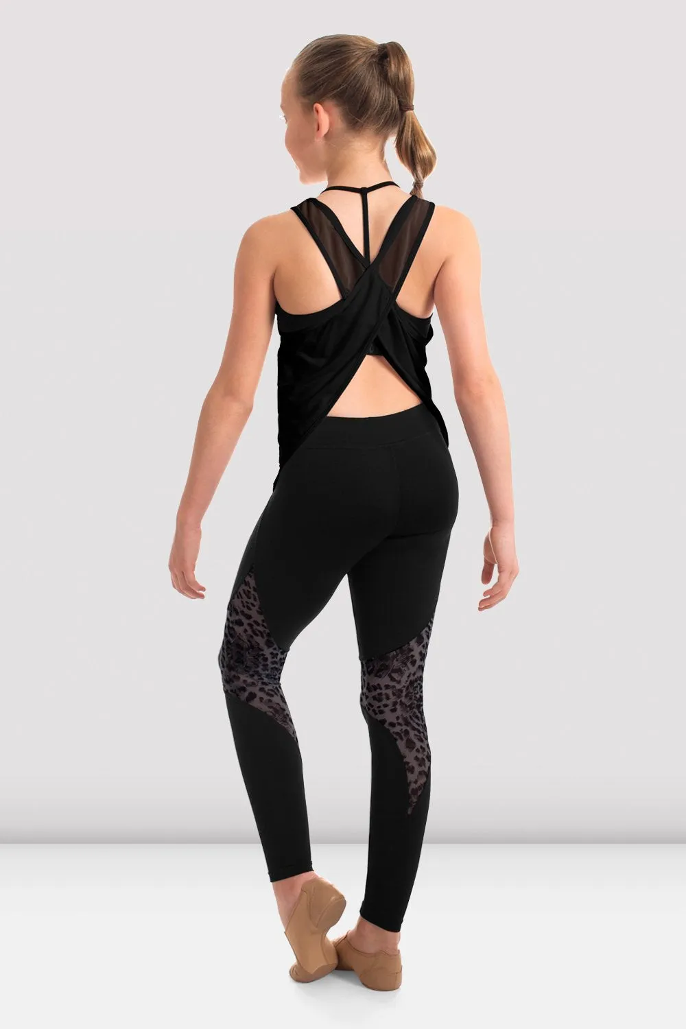 Girls Abrielle Mesh Spliced Wrap Back Tank