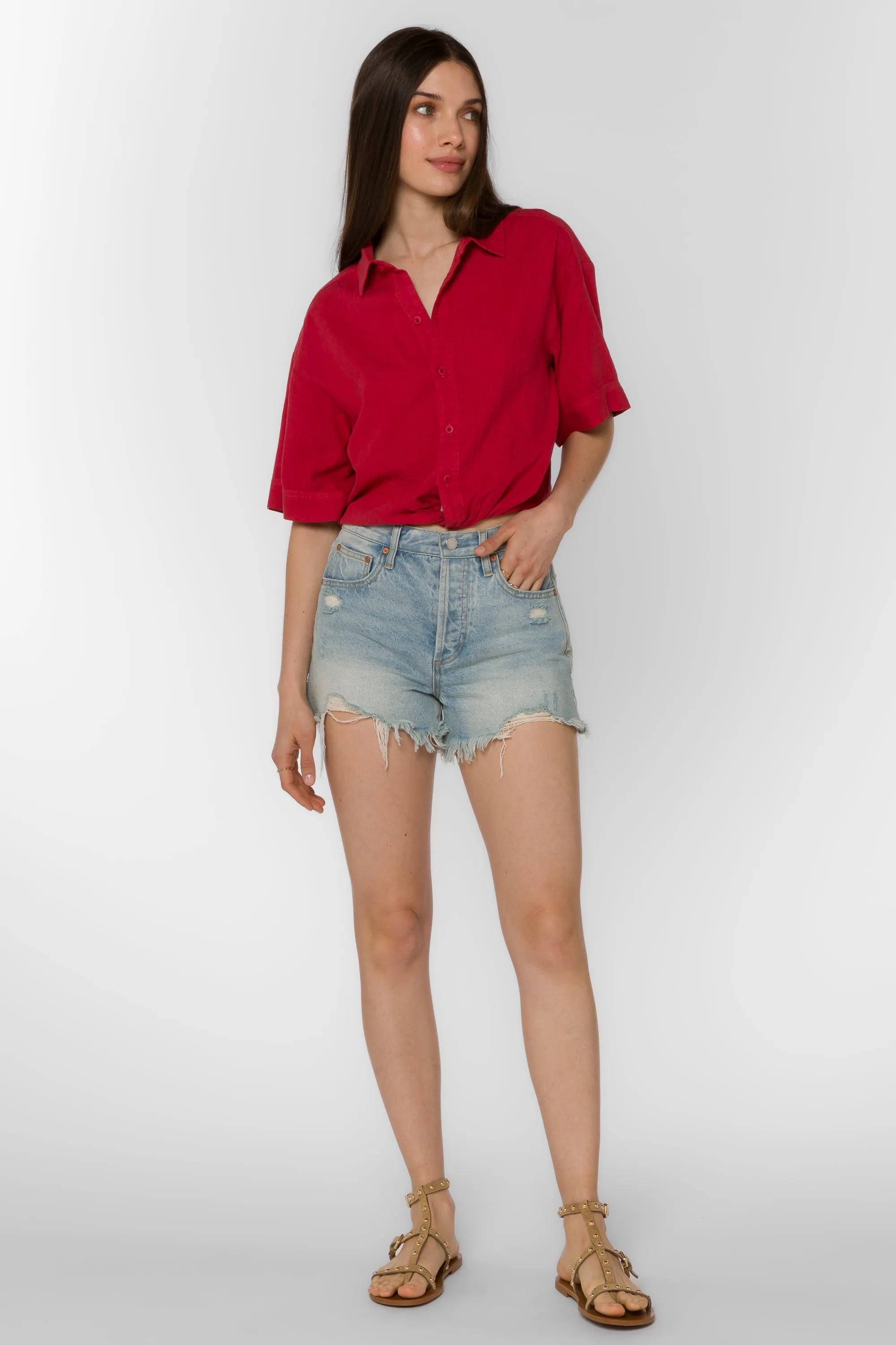 Glenna Spicy Red Shirt
