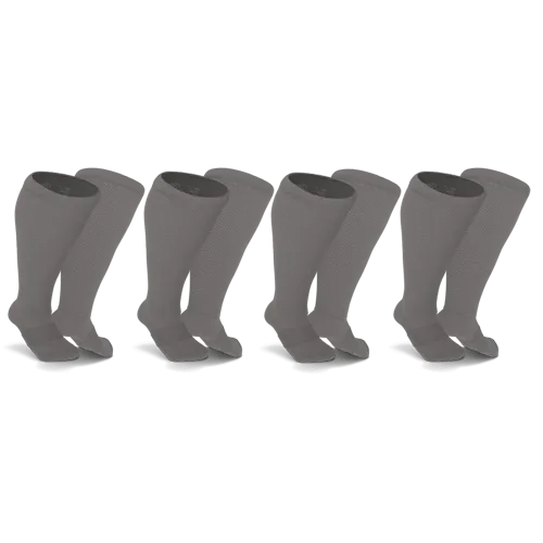 Gray Non-Binding Diabetic Thin Socks 4-Pack