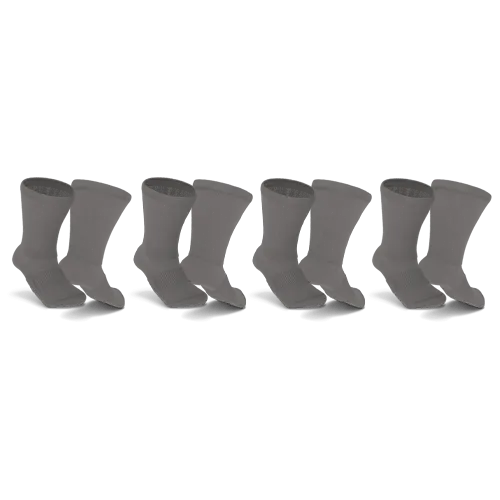 Gray Non-Binding Diabetic Thin Socks 4-Pack