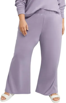 Hanes Women's Originals Plus Size Palazzo Pants, Brushed Fleece Sweatpants, Flare Leg, 28.5