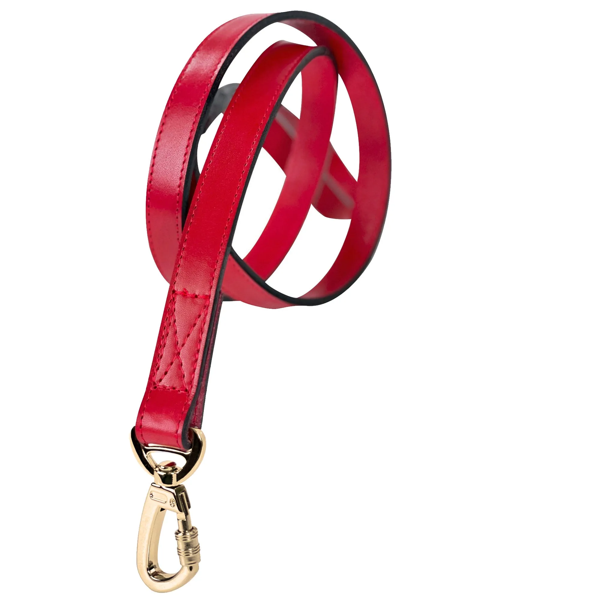 Hartman Dog Leash in Ferrari Red & Gold