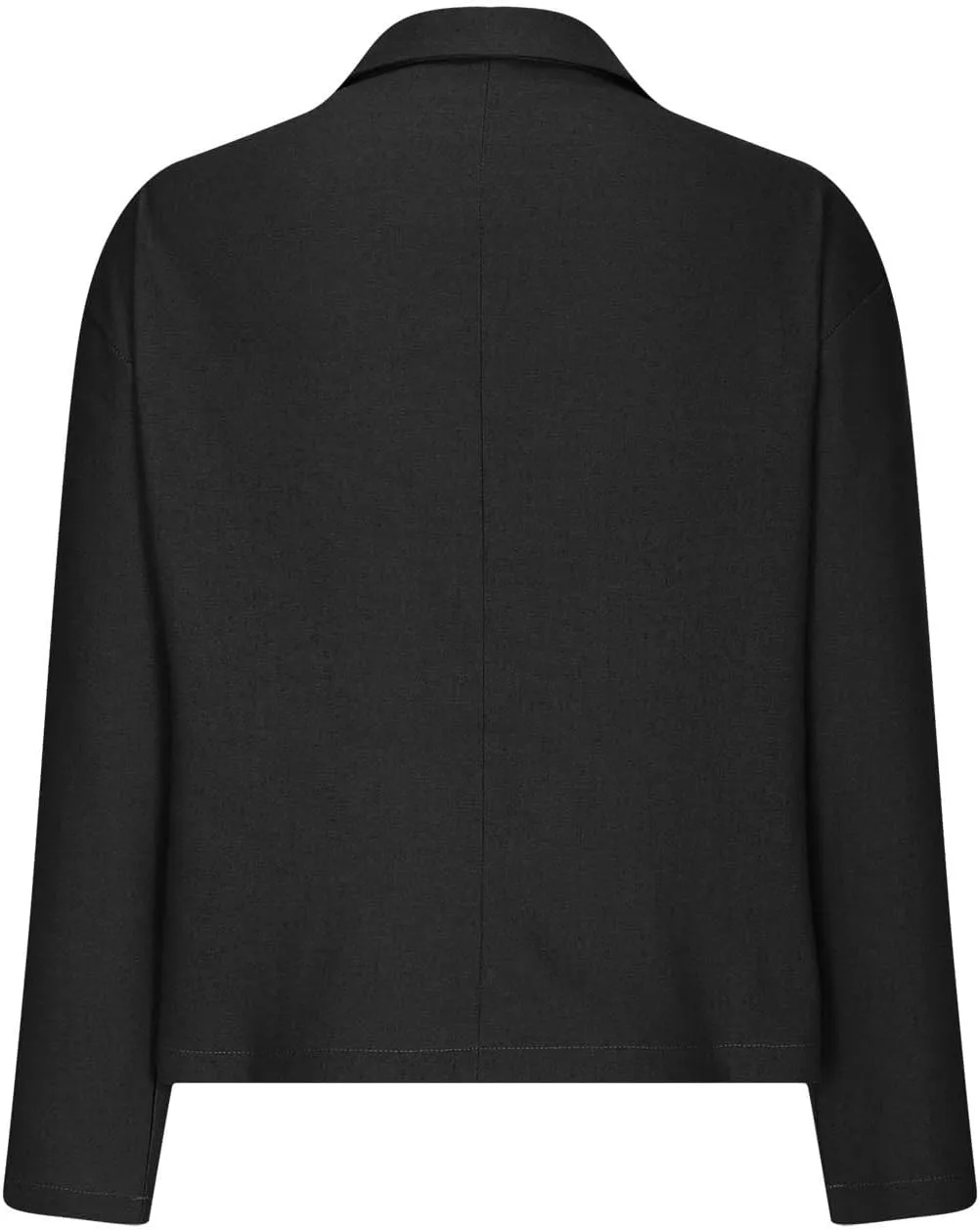 HGps8w Cotton Linen Blazer for Women 3/4 Sleeve Lightweight Breathable Casual One Button Suit Jacket