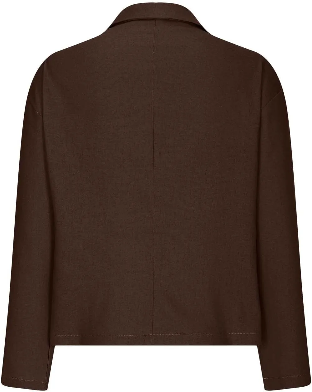HGps8w Cotton Linen Blazer for Women 3/4 Sleeve Lightweight Breathable Casual One Button Suit Jacket