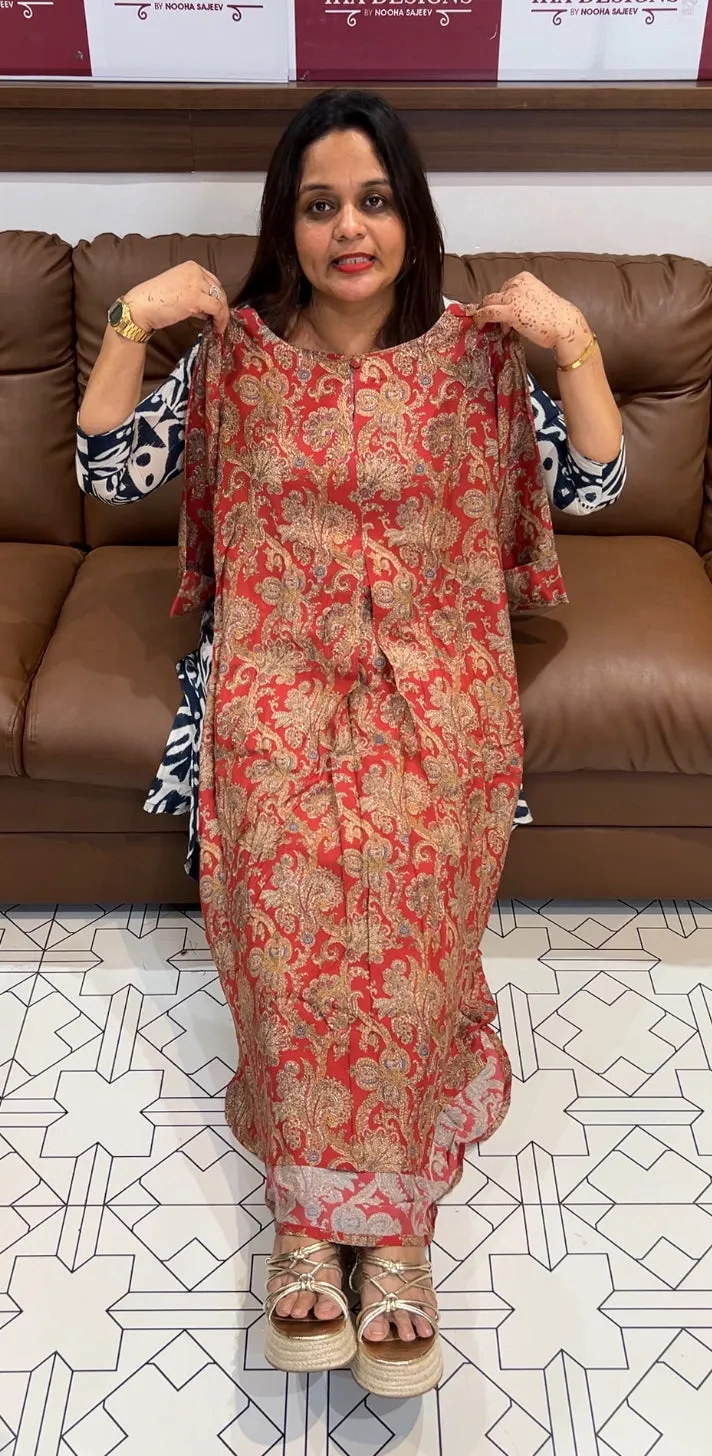 IHA'S IN-HOUSE PRINTED ALINE TOPS - IHA 14239