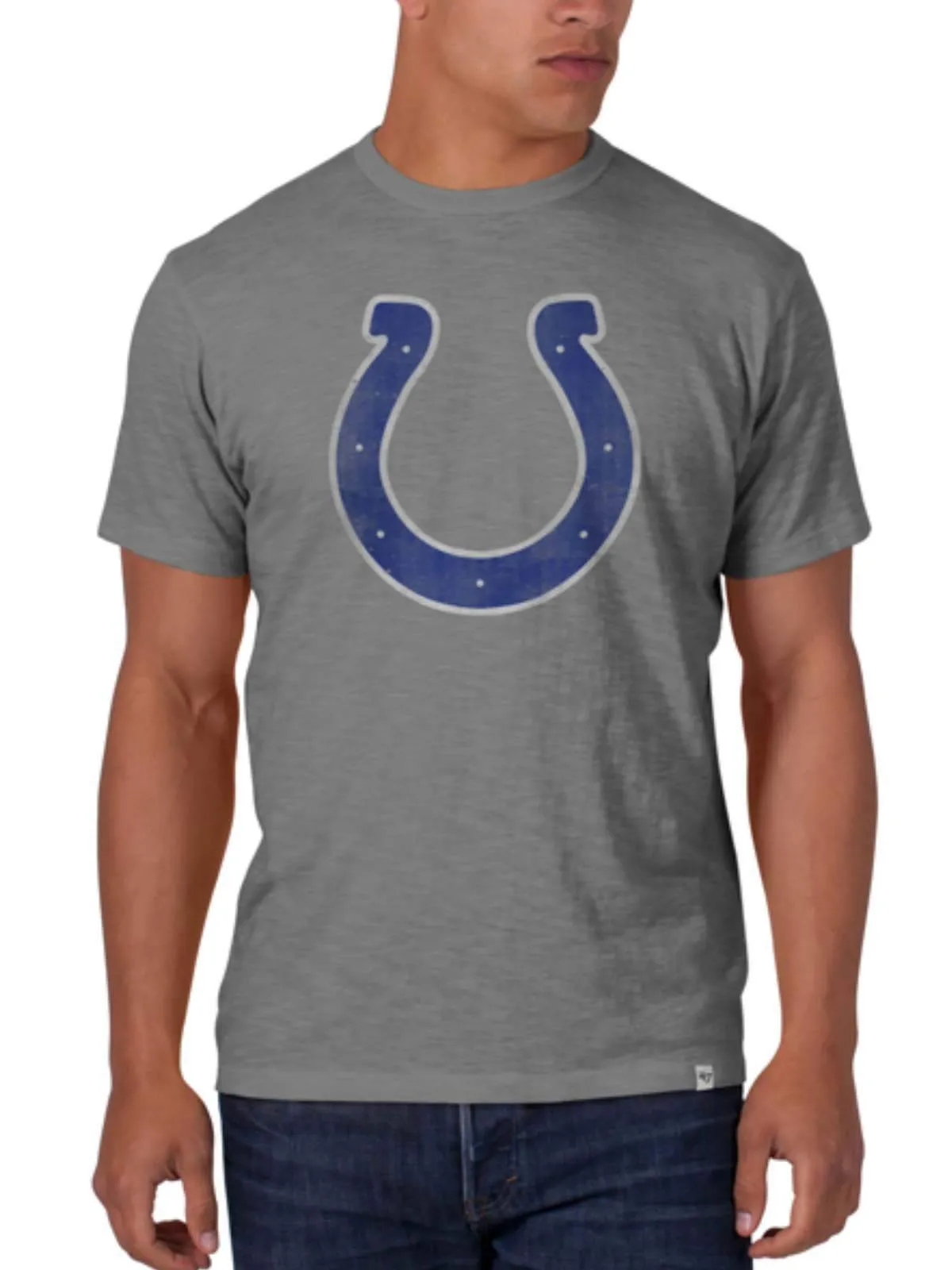 Indianapolis Colts 47 Brand Wolf Gray Soft Cotton Scrum T-Shirt
