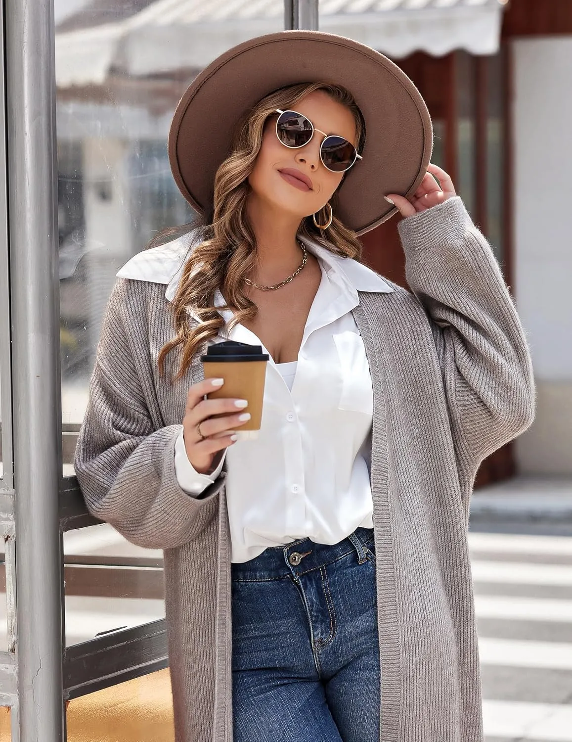 IN'VOLAND Womens Plus Size Satin Silk Button Down Shirt V Neck Long Sleeve Casual Collared Work Blouse Tops with Pocket