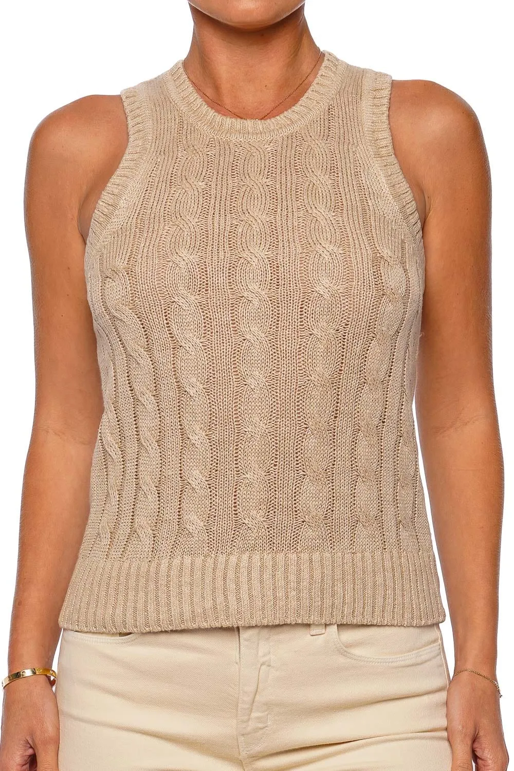 Jerrel Silk Linen Knit Tank