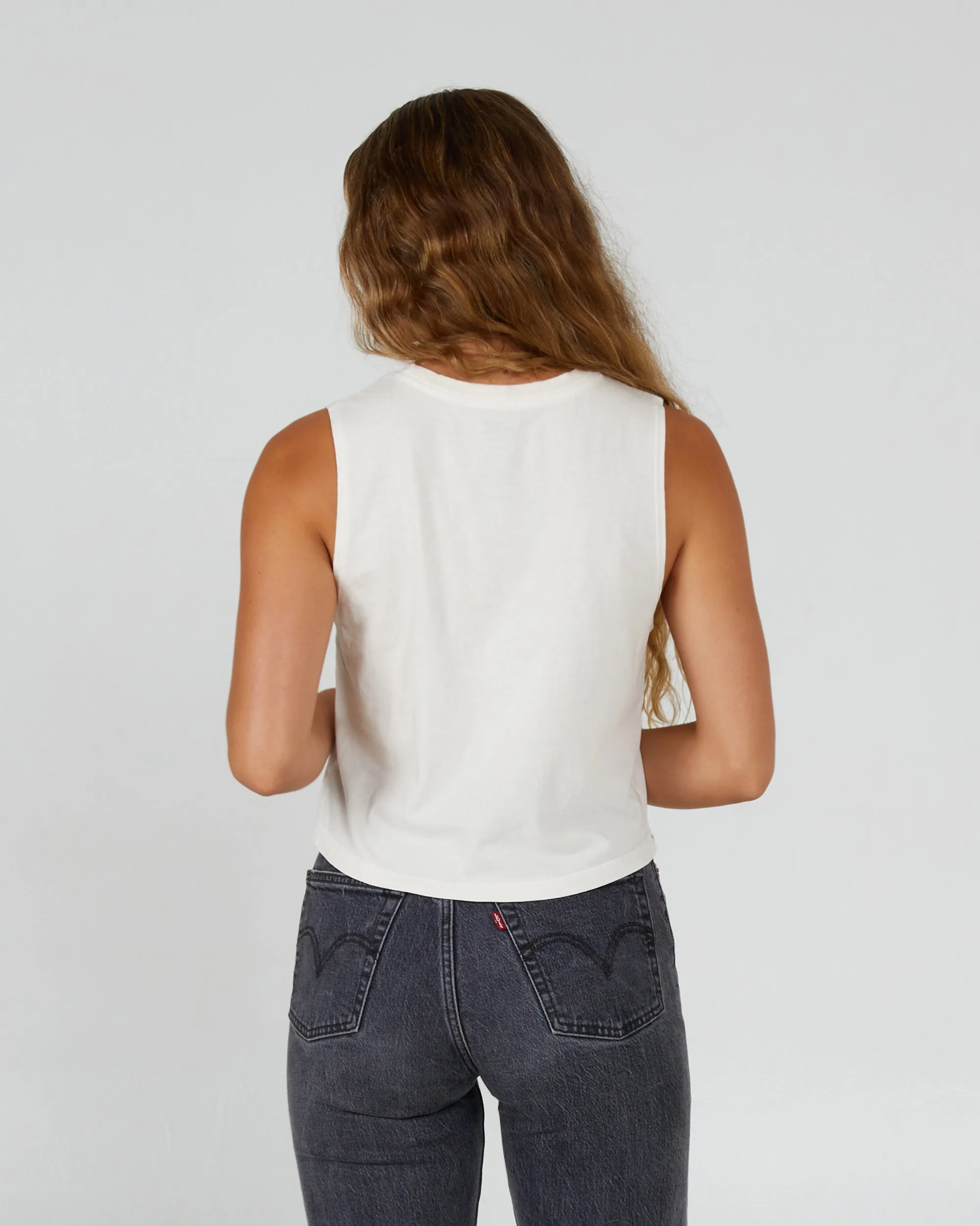 Joy Off White Cropped Tank
