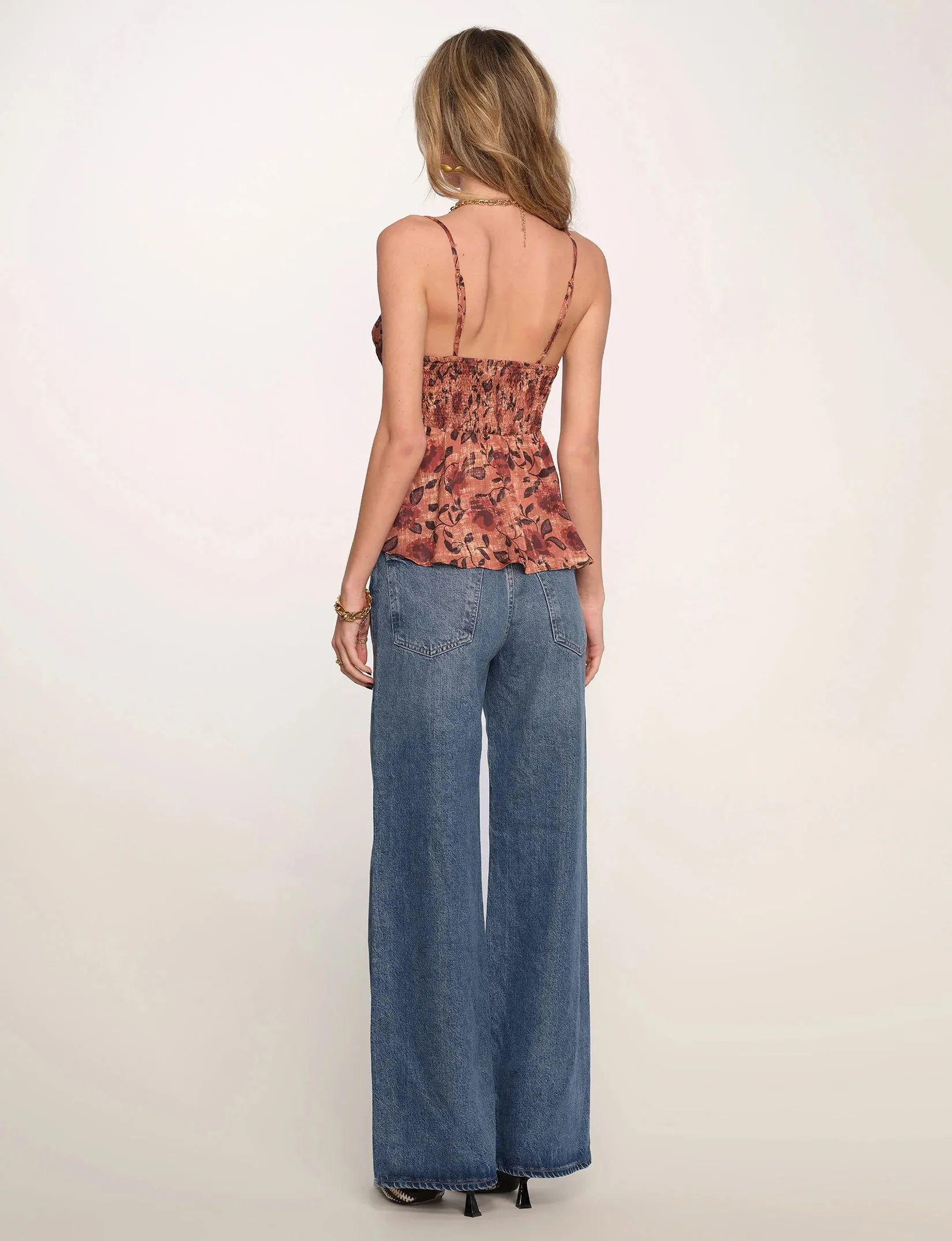 Kerra floral print twist front detail Top by Heartloom