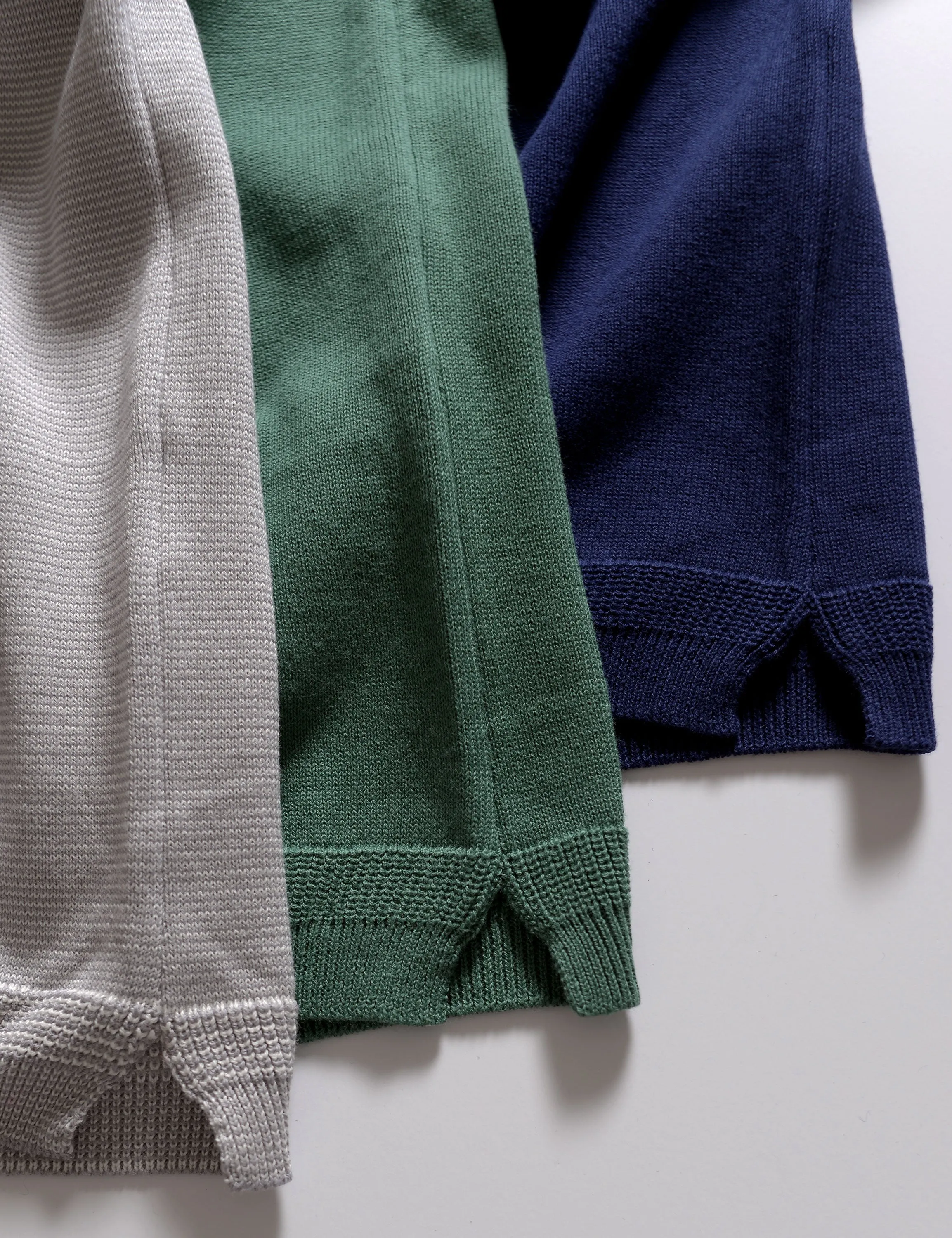 Knit Cotton Sweater - Gray Border
