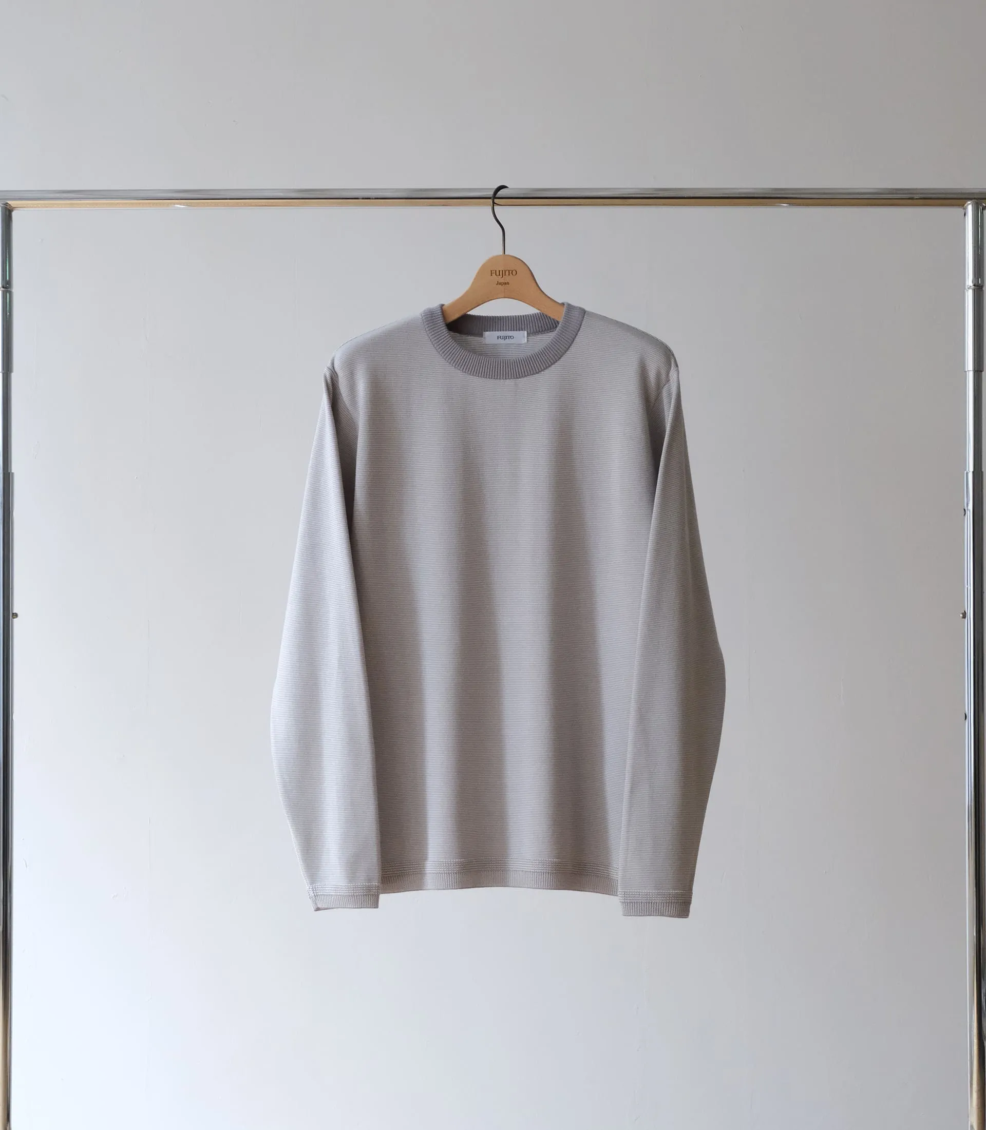 Knit Cotton Sweater - Gray Border
