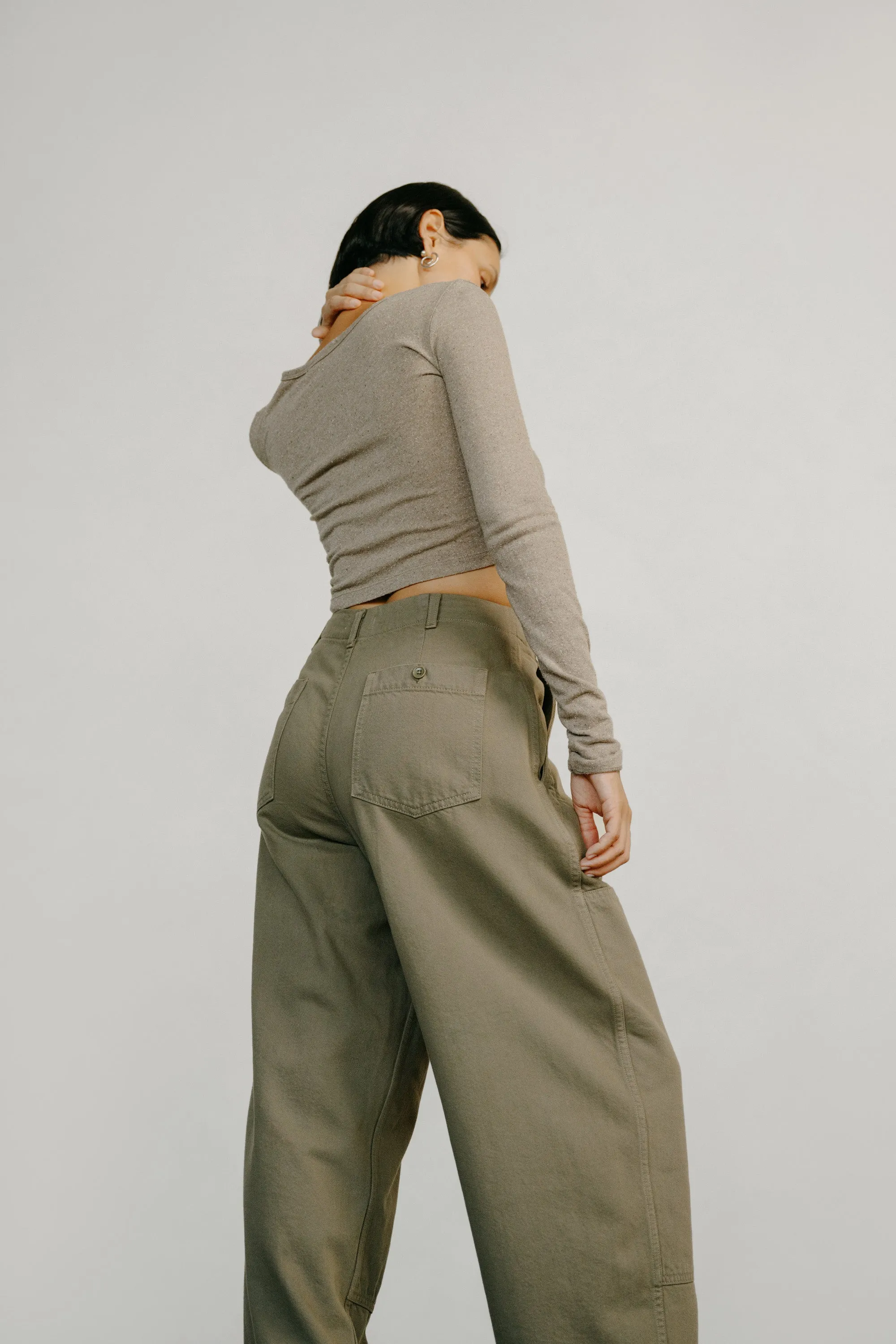Lia Top, Regen Silk Noil Jersey, Twig Heather