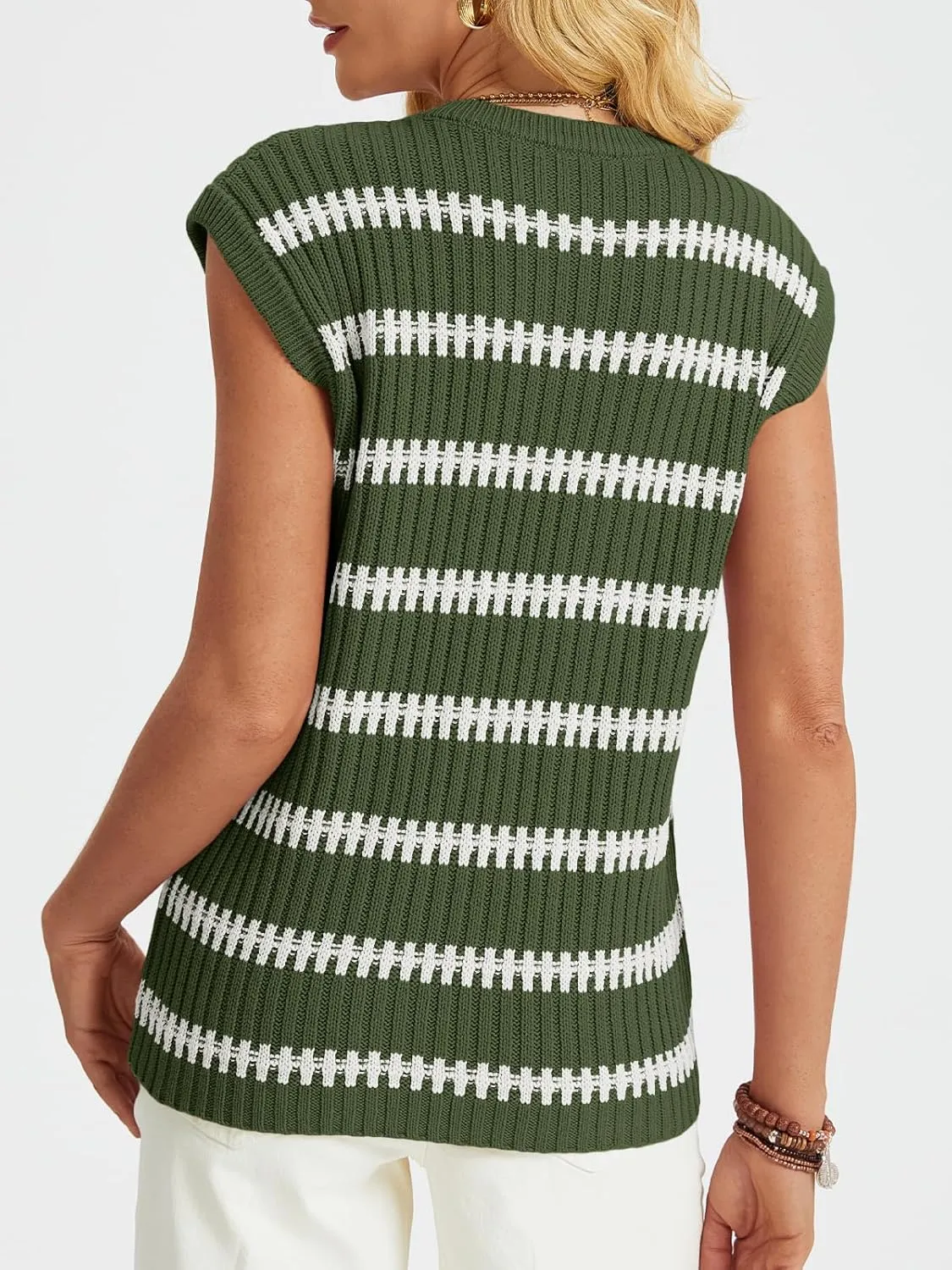 LILLUSORY Women's Summer Sweater Cap Sleeve Tops Sleeveless Tanks Knit Vest Spring Trendy Outfits 2025