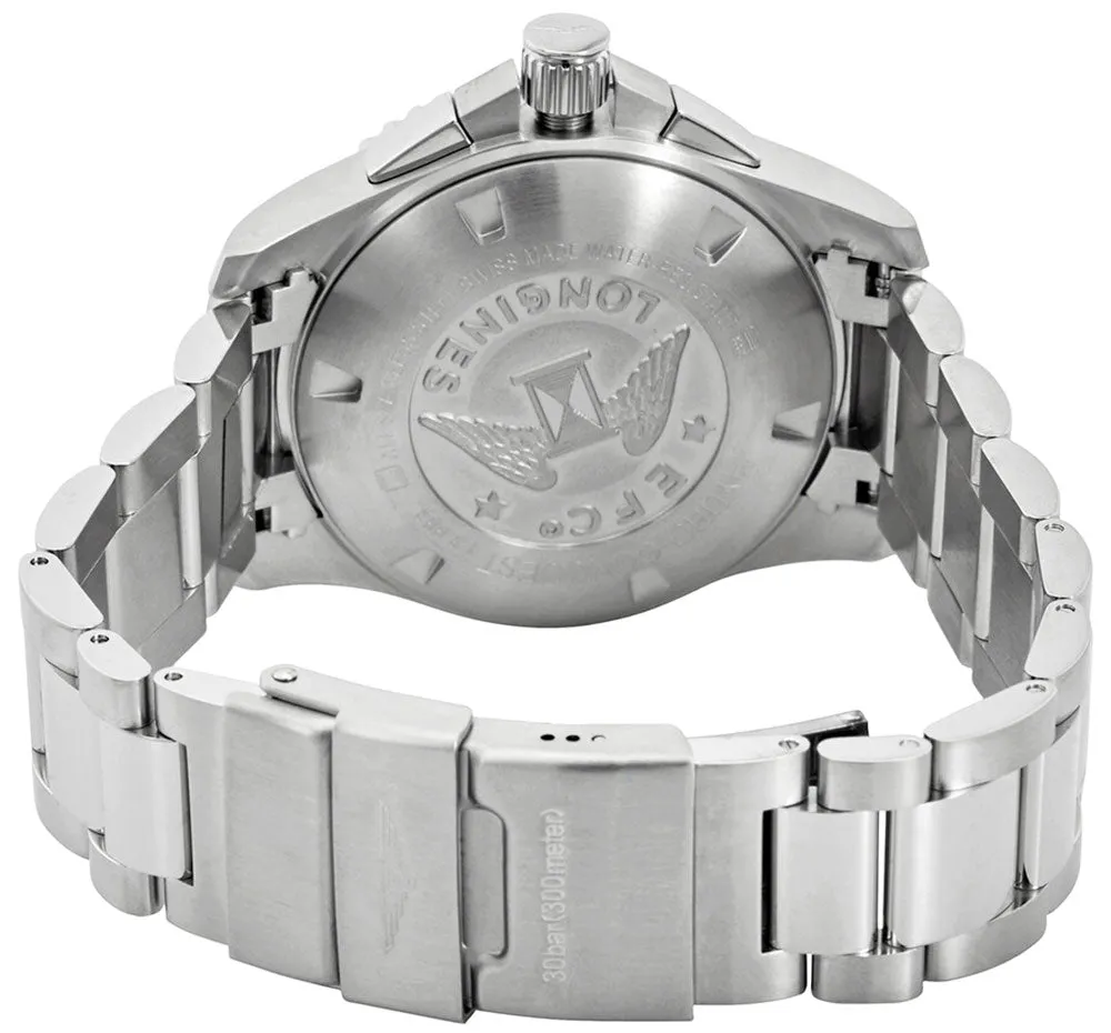 Longines HydroConquest Automatic Chronograph Stainless Steel Gray Dial Date Divers Mens Watch L3.883.4.76.6
