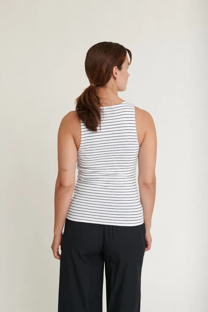Ludmilla Top - Bright white / black