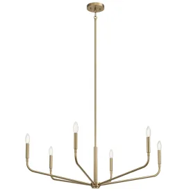 Madden 38" 6-Light Chandelier, Champagne Bronze Finish