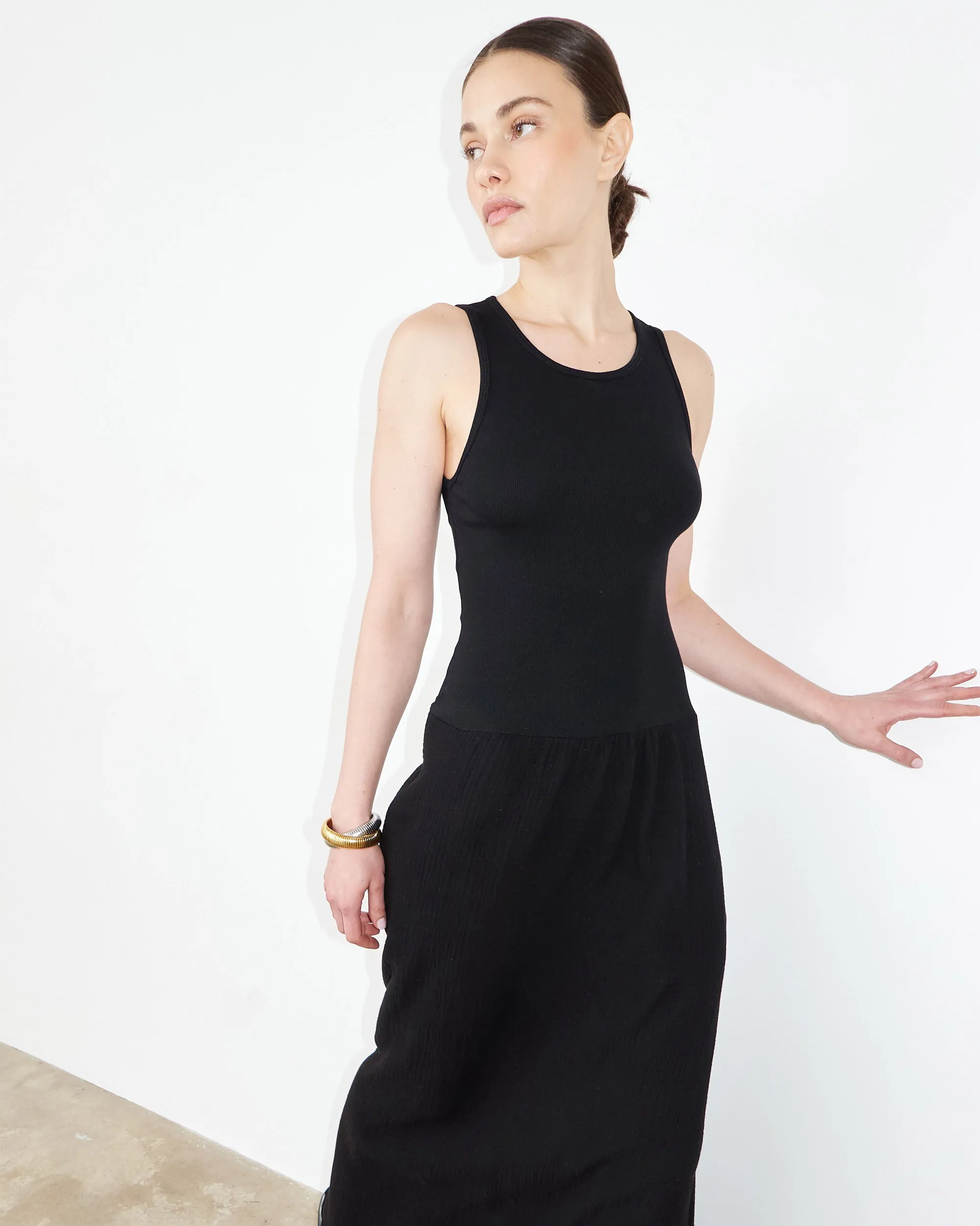 Mix Media Tank Maxi Dress